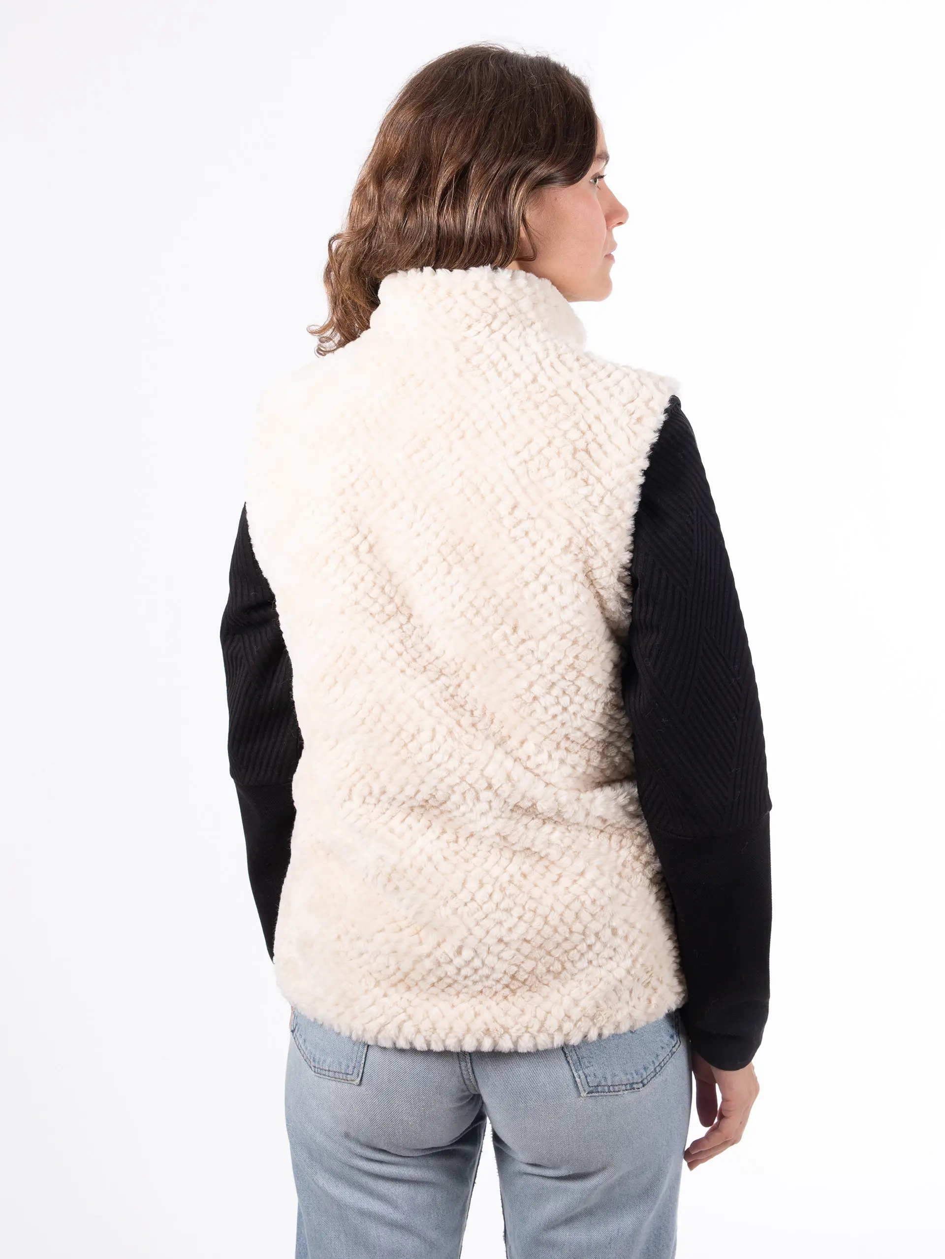 Дамски Двулицев Елек AULP CAROL SWANN/BLACK — снимка 4