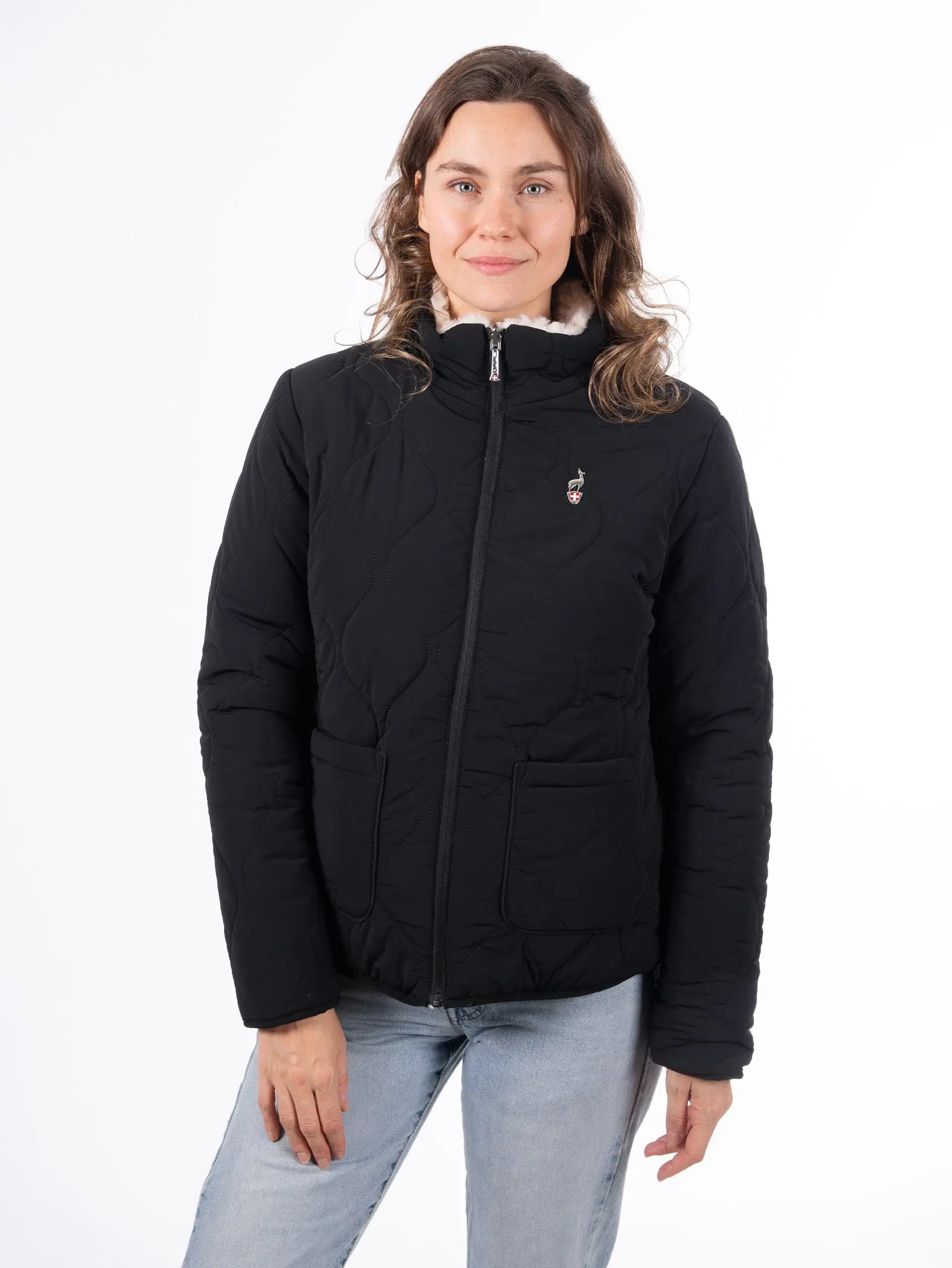 Дамско Двулицево Яке AULP CARPY SWANN/BLACK — снимка 4