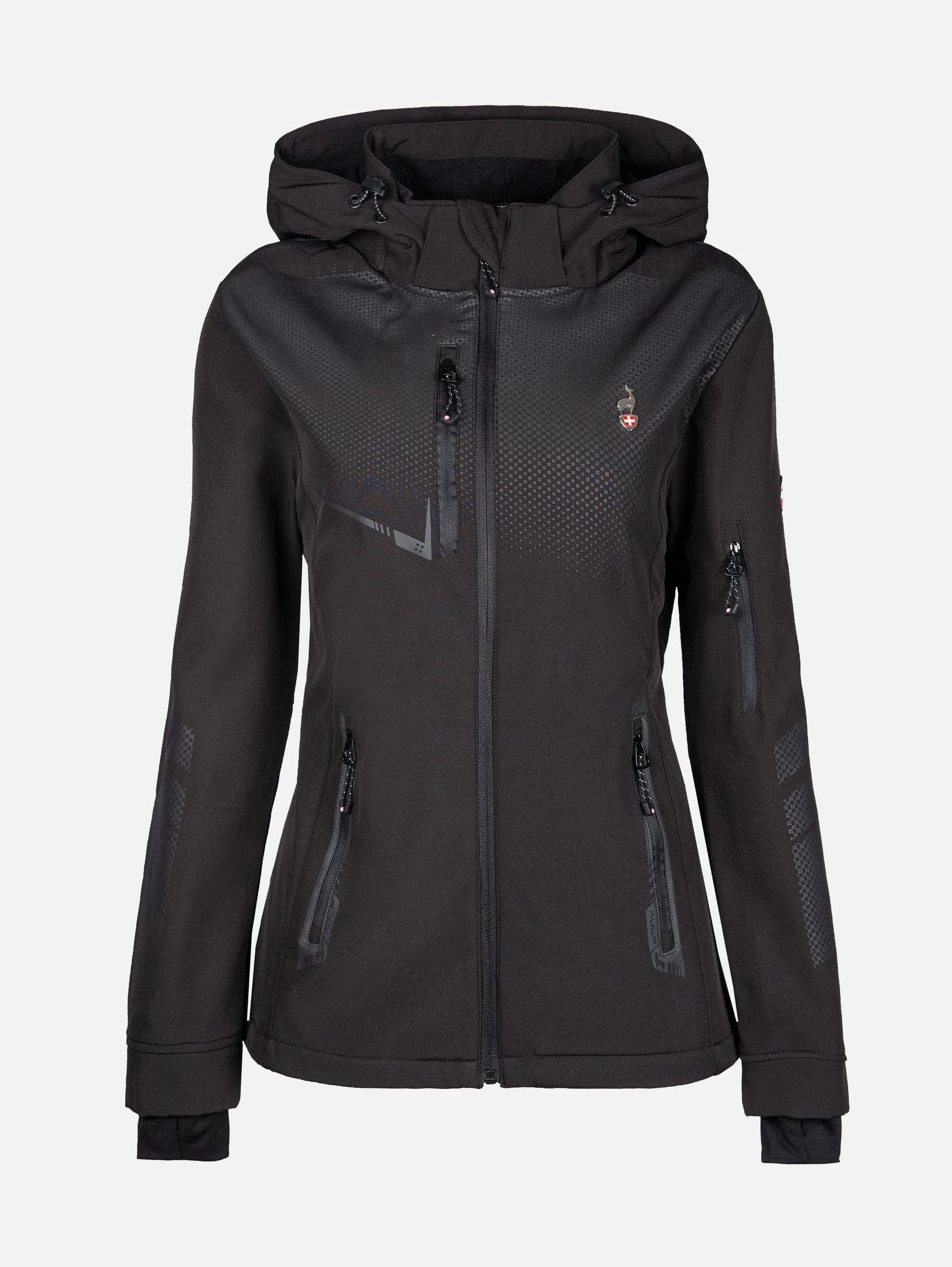 Дамско туристическо яке AULP NELKA SOFTSHELL BLK/BLK