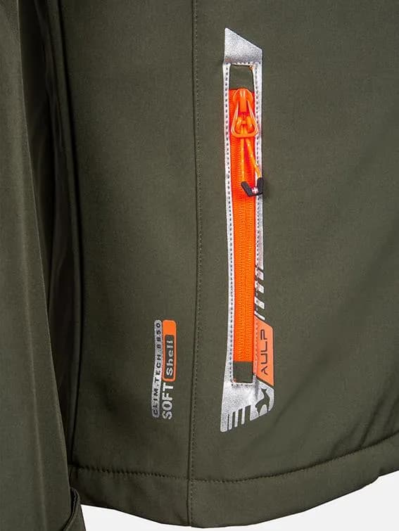 Мъжко туристическо яке AULP NEVIM SOFTSHELL KAKI — снимка 3