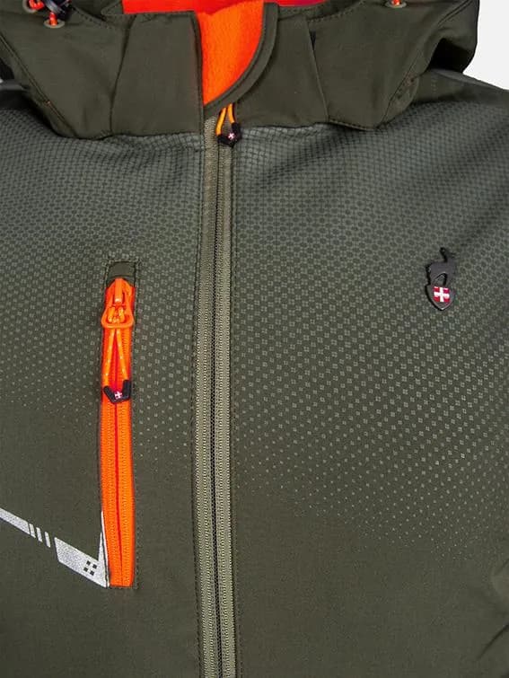 Мъжко туристическо яке AULP NEVIM SOFTSHELL KAKI — снимка 5