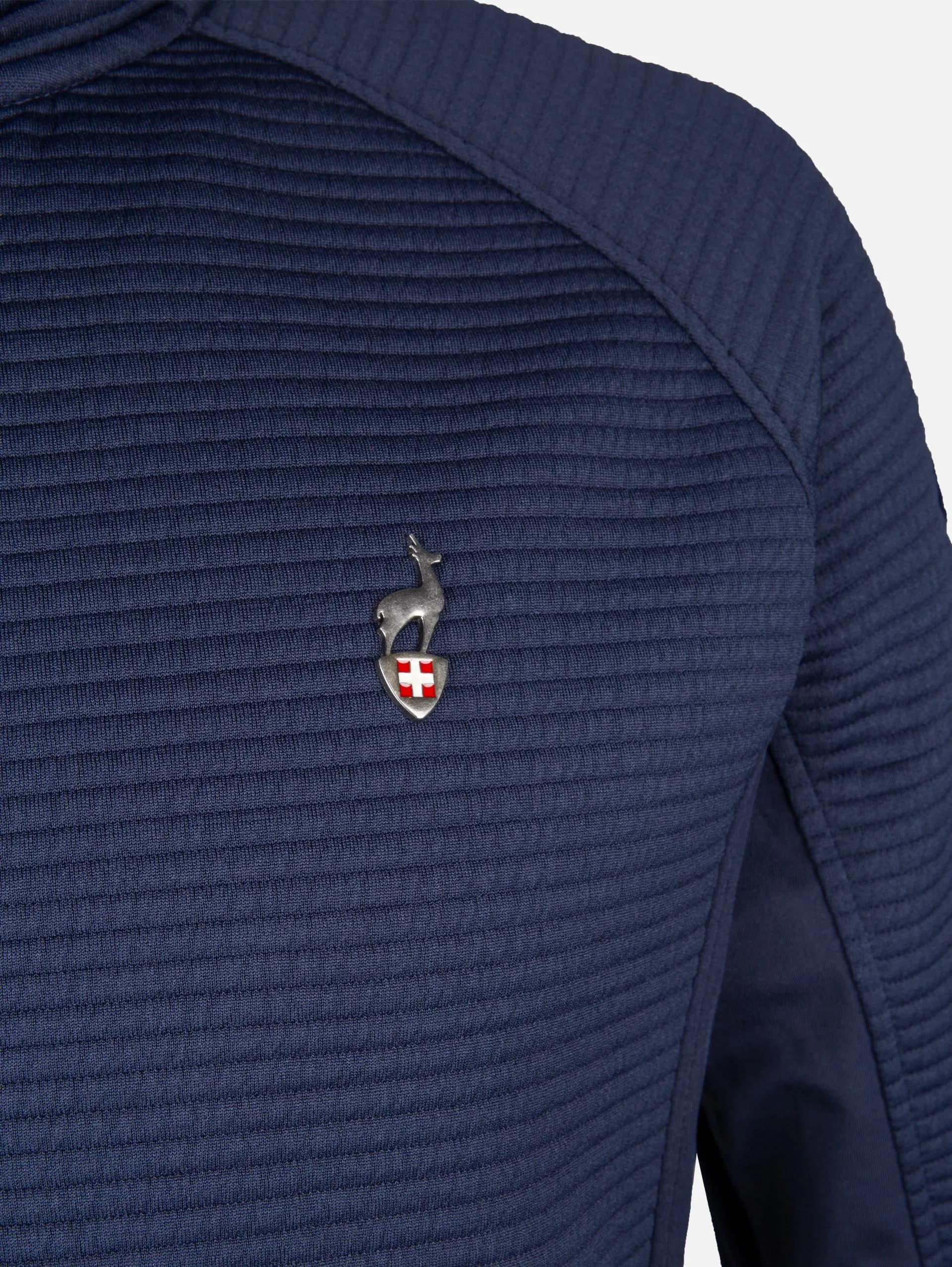 Мъжка блуза с цял цип AULP NUMIX NAVY — снимка 2