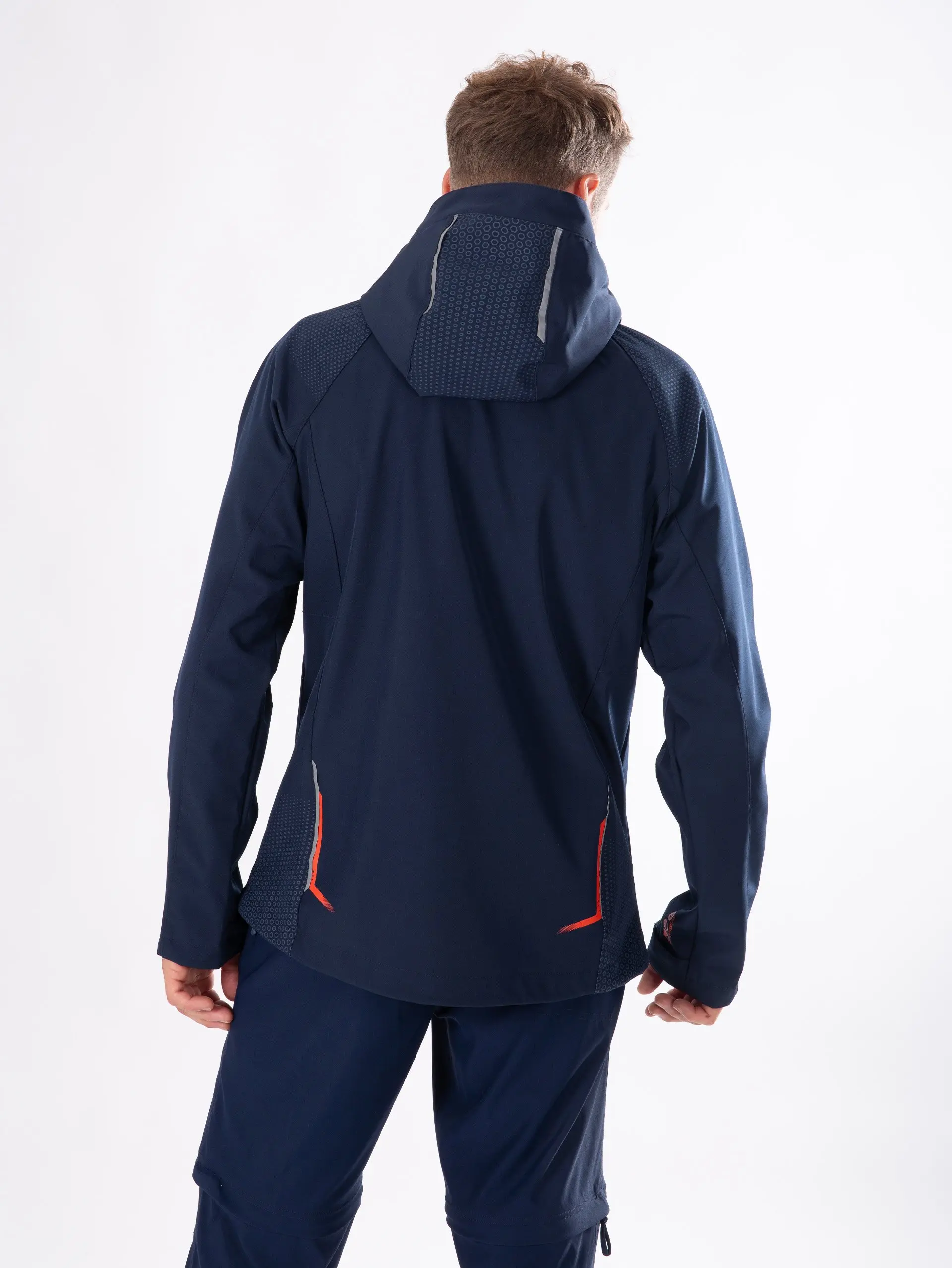 Мъжко Туристическо Леко Яке AULP ROBIN SOFTSHELL FINE NAVY — view 2
