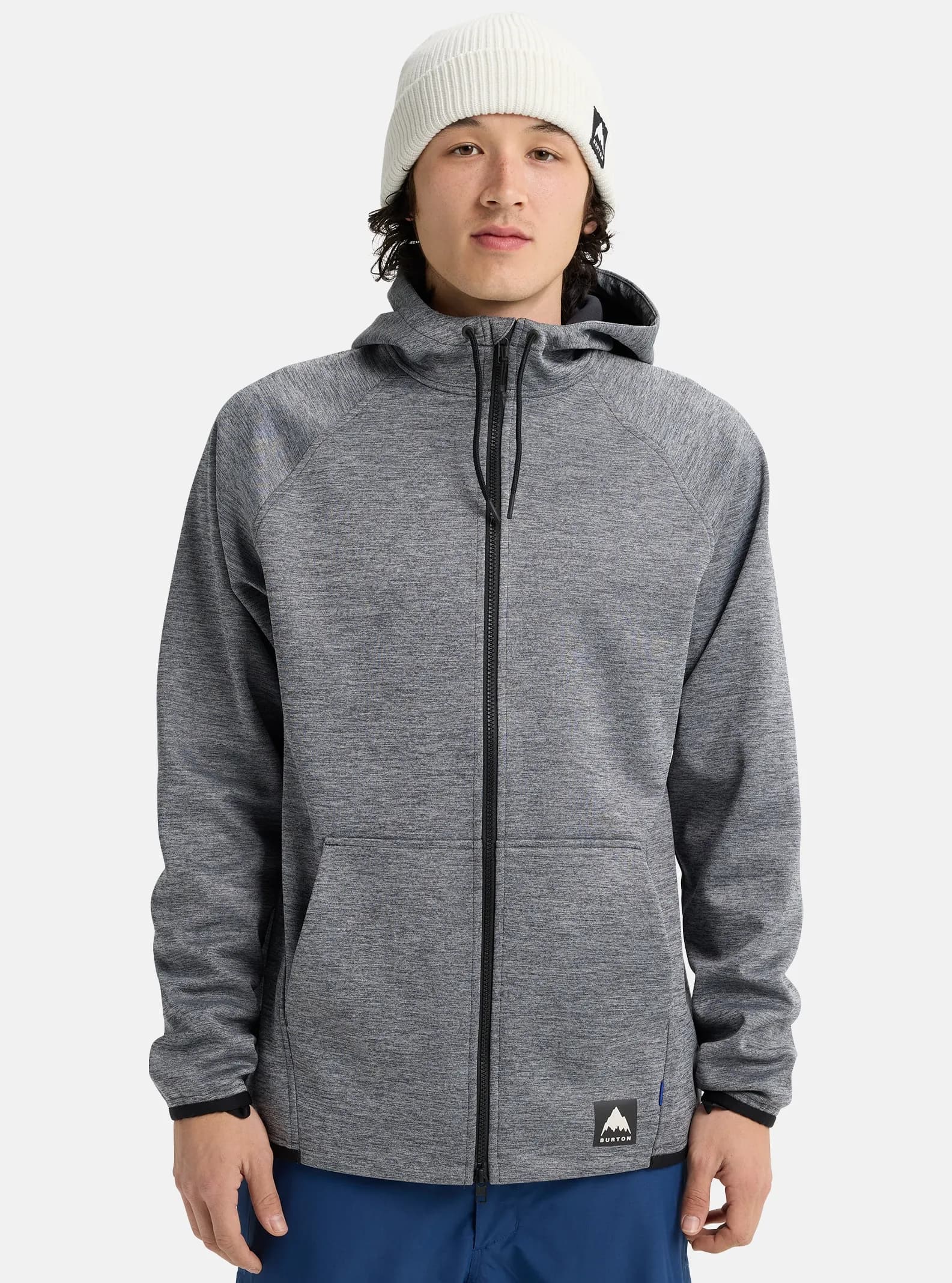Мъжки Суитшърт Burton CROWN Weatherproof FZ TRUE BLK/HTHR — view 2