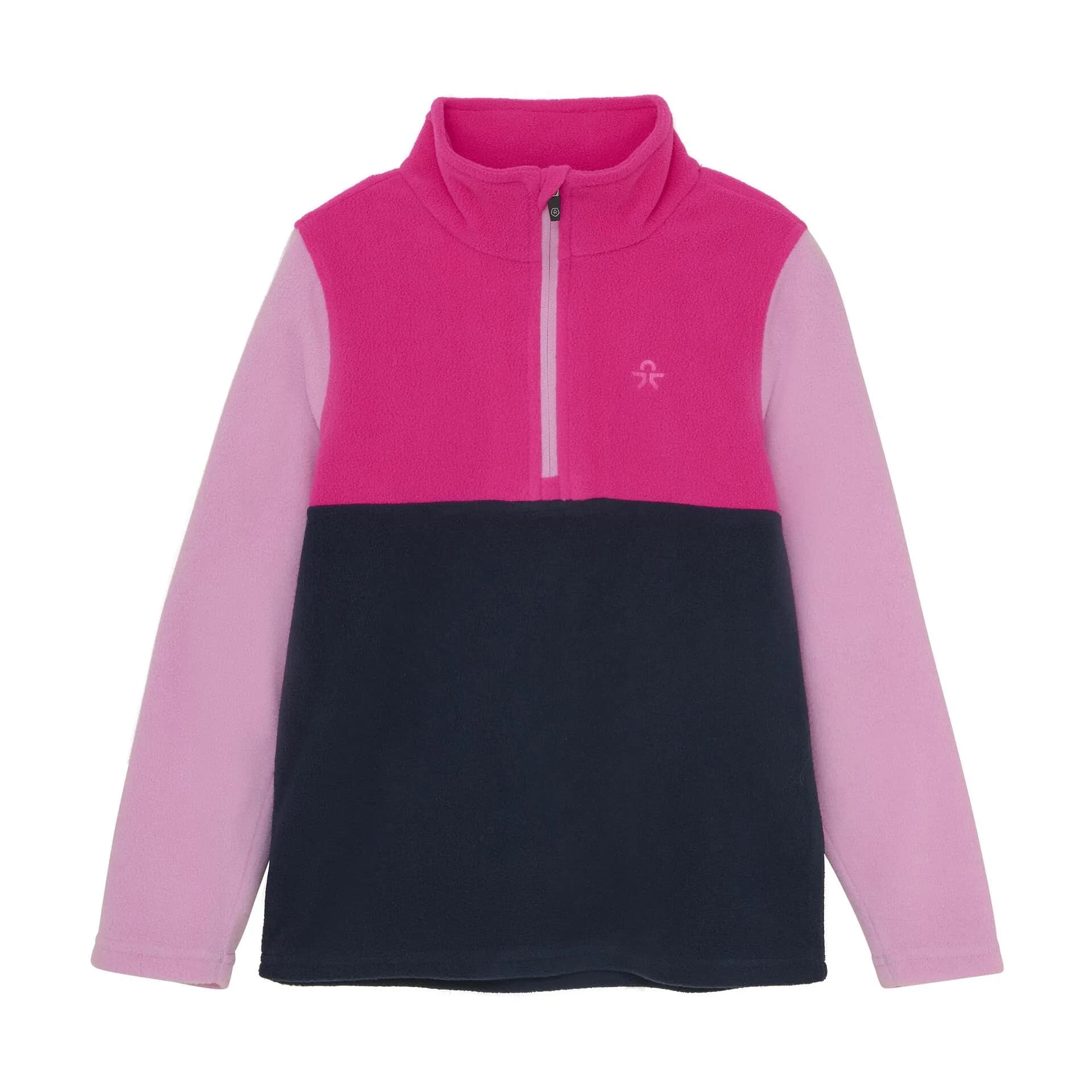 Детска Блуза Color Kids Fleece Pulli - Colorblock Pink