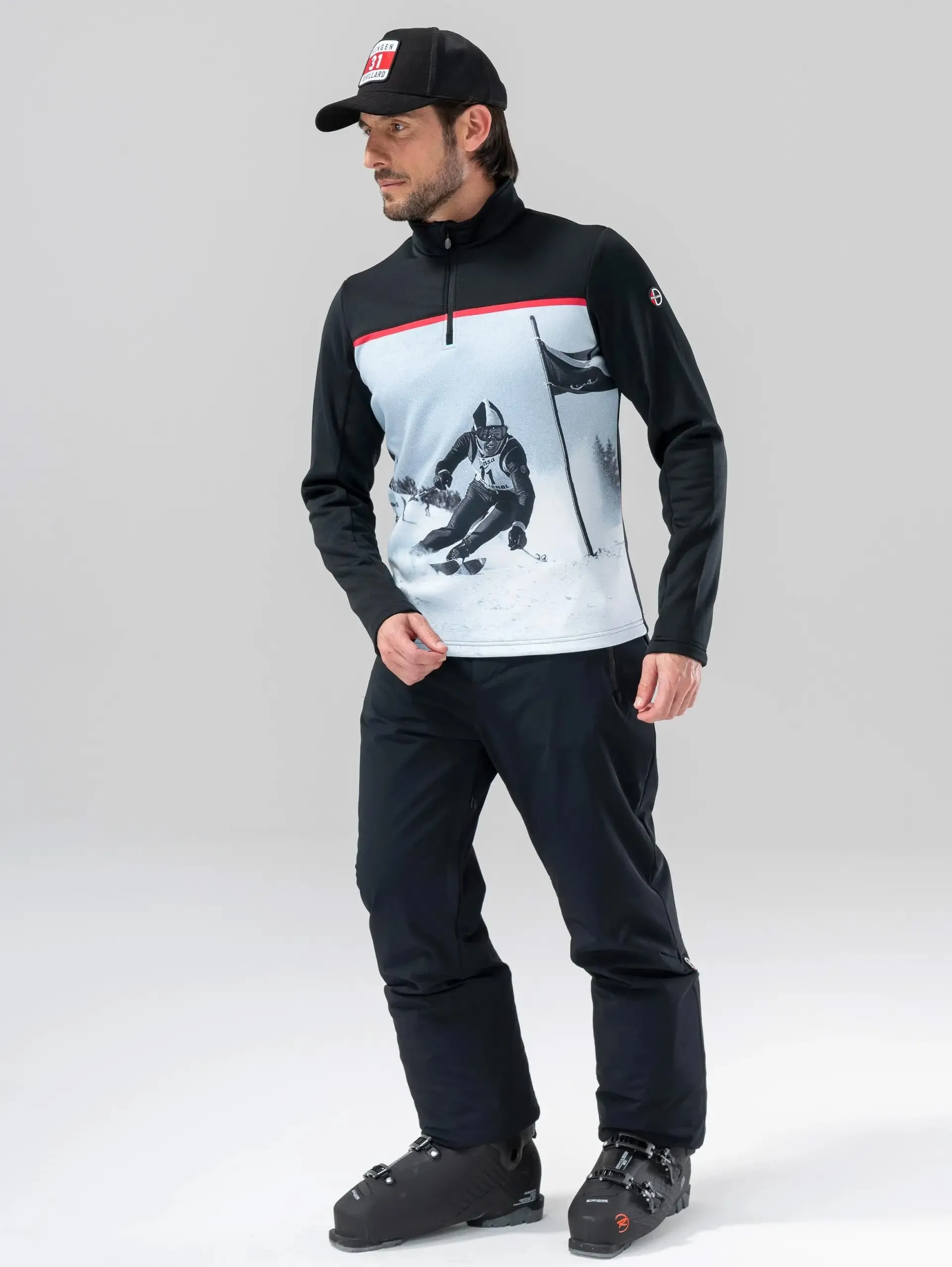 Мъжка Блуза С Цип Duvillard MIKA 2 BLACK — снимка 2
