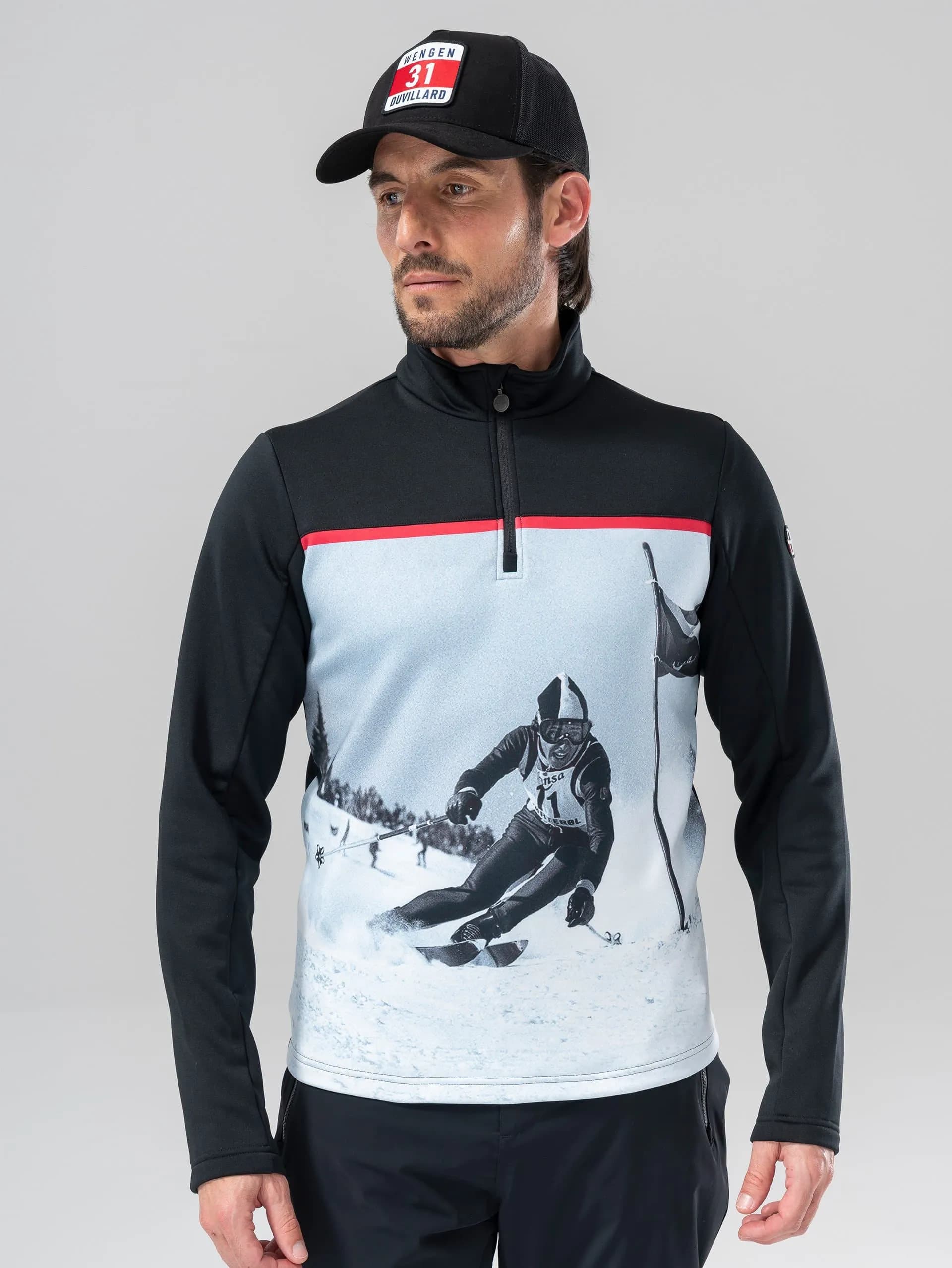 Мъжка Блуза С Цип Duvillard MIKA 2 BLACK
