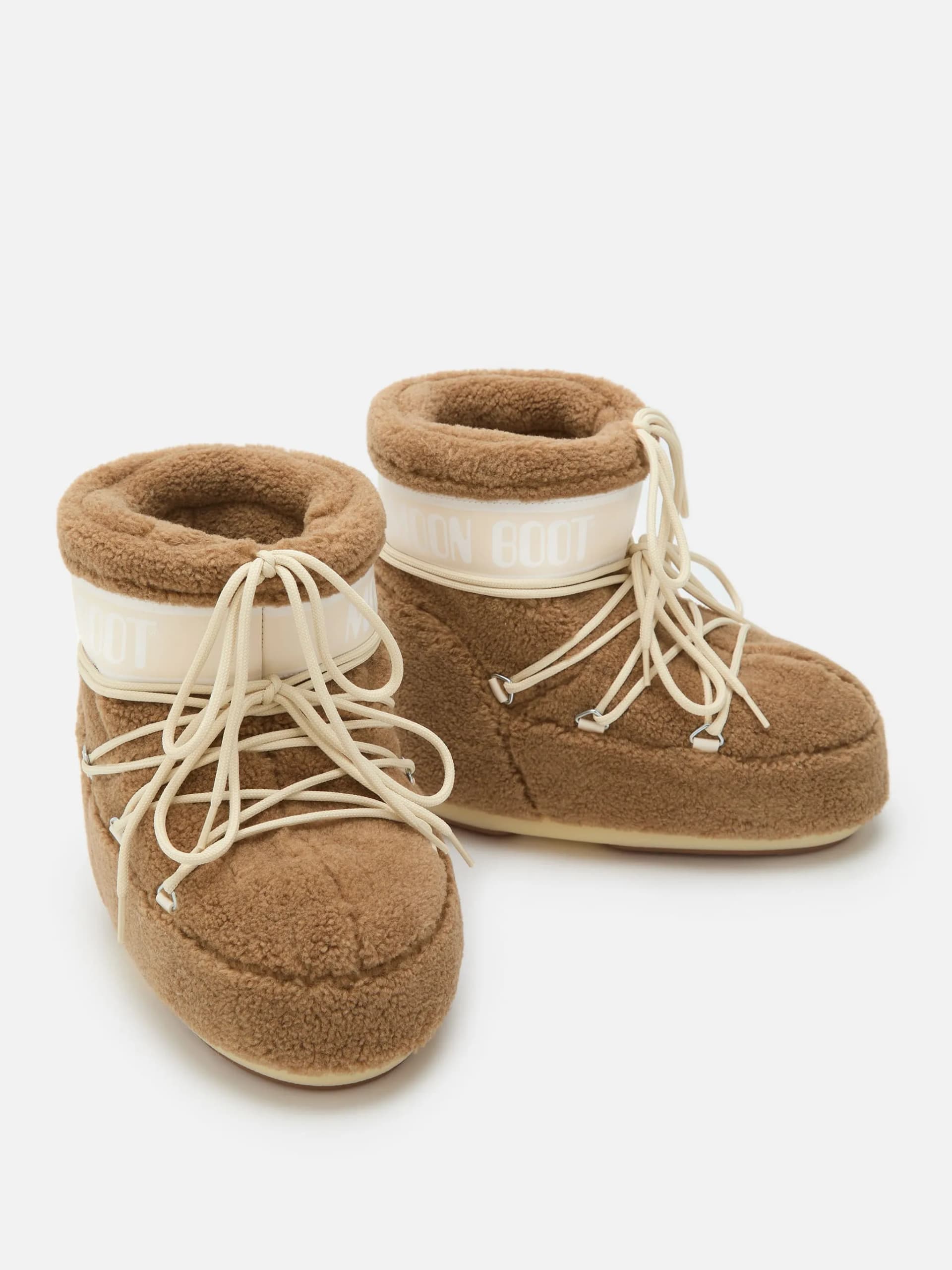 Дамски Апрески Moon Boot Icon Low Fleece Camel — снимка 2