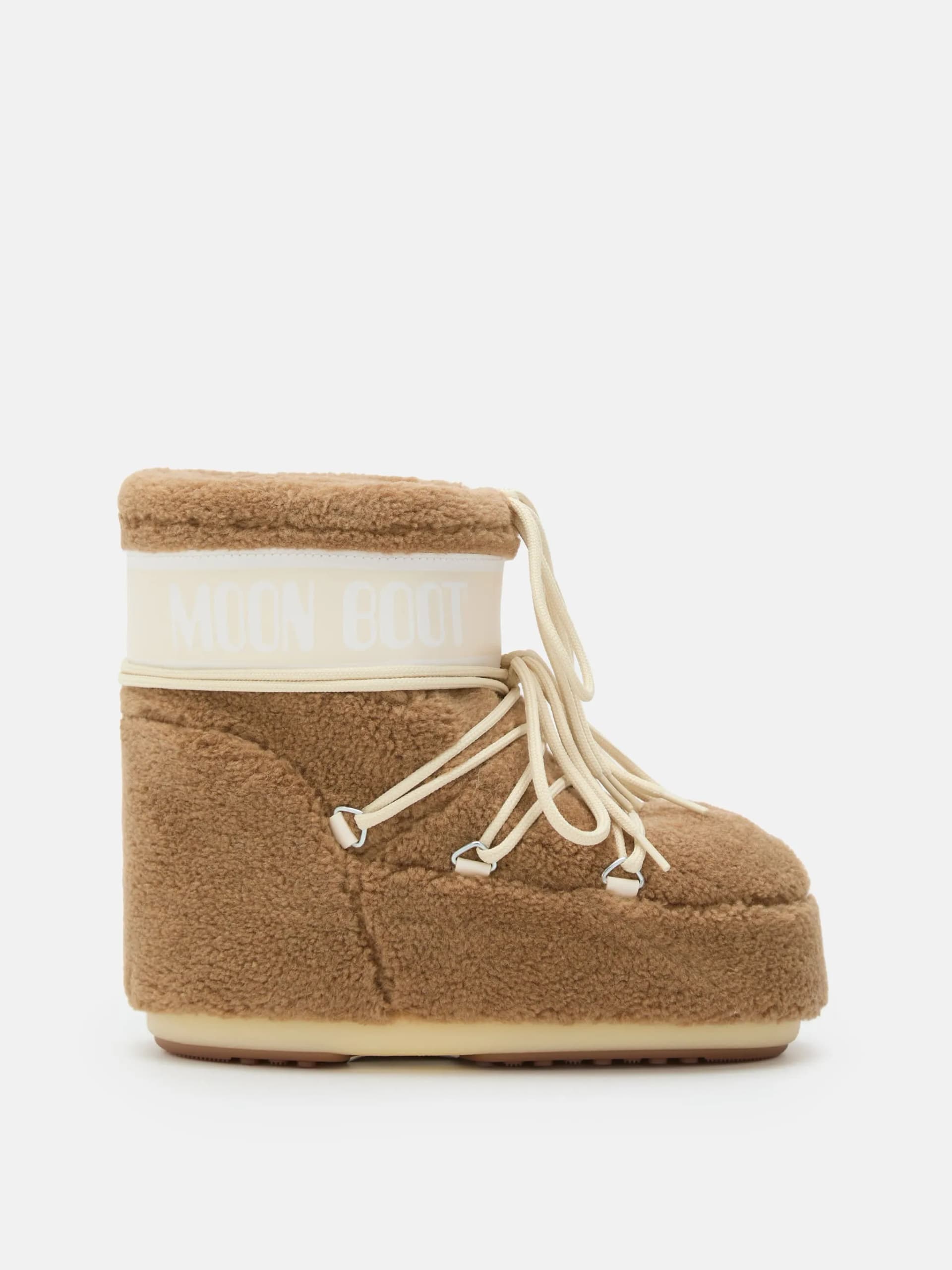 Дамски Апрески Moon Boot Icon Low Fleece Camel