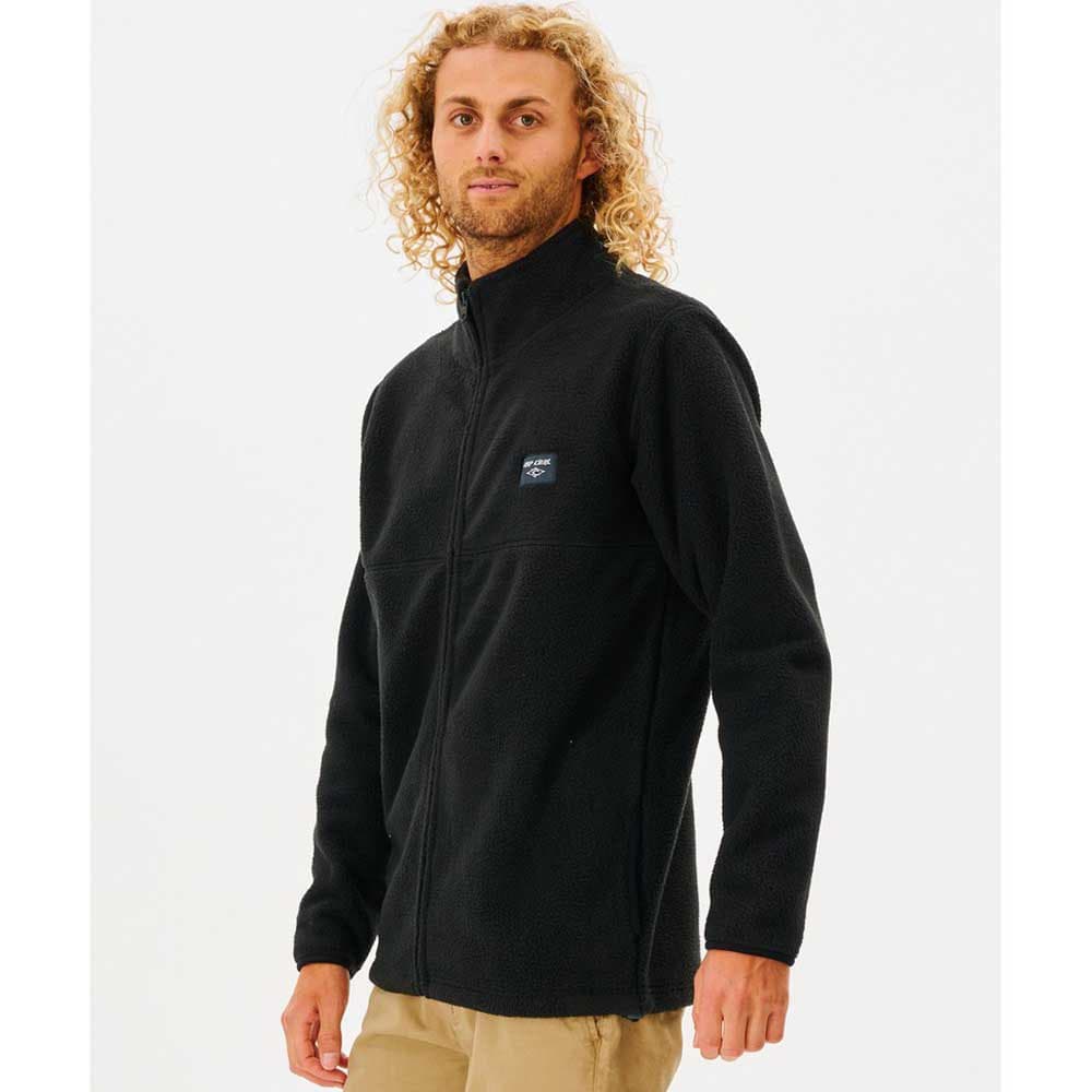 Мъжка блуза с цял цип Rip Curl M RINCON ZIP CREW POLAR FLEECE BLACK — снимка 3