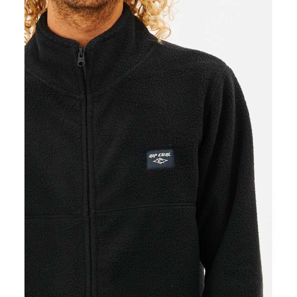 Мъжка блуза с цял цип Rip Curl M RINCON ZIP CREW POLAR FLEECE BLACK — снимка 2