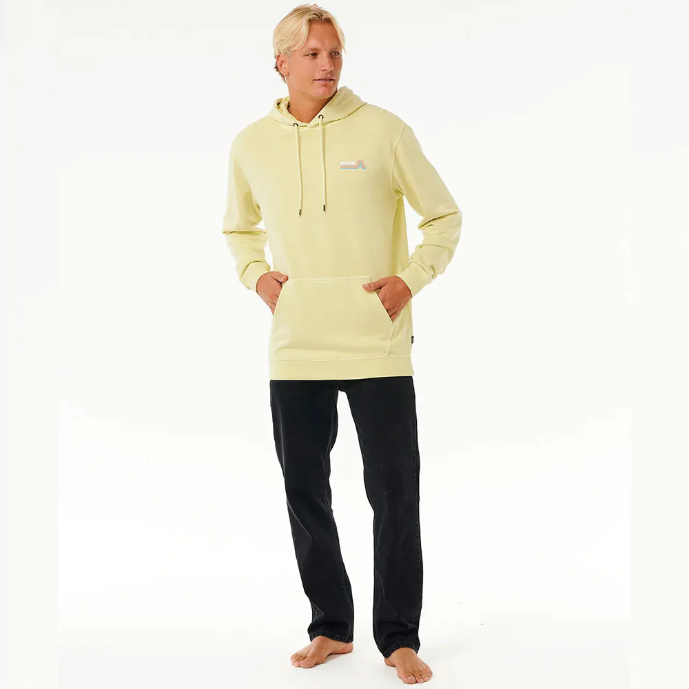 Мъжки Суитшърт Rip Curl SURF REVIVAL HOOD VINTAGE YELLOW — view 2