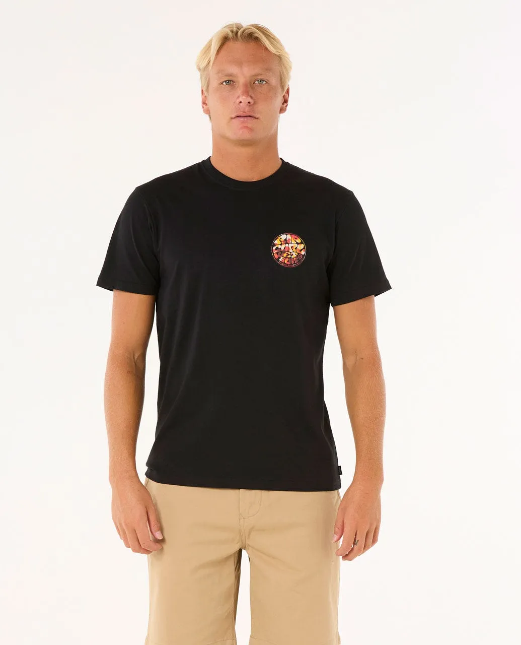 Мъжка Тениска Rip Curl WETTIE PASSAGE ICON TEE BLACK — снимка 2