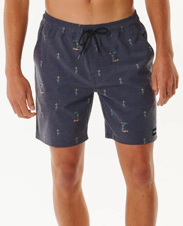 Мъжки бански шорти Rip Curl HULA BREACH VOLLEY BLACK — снимка 2