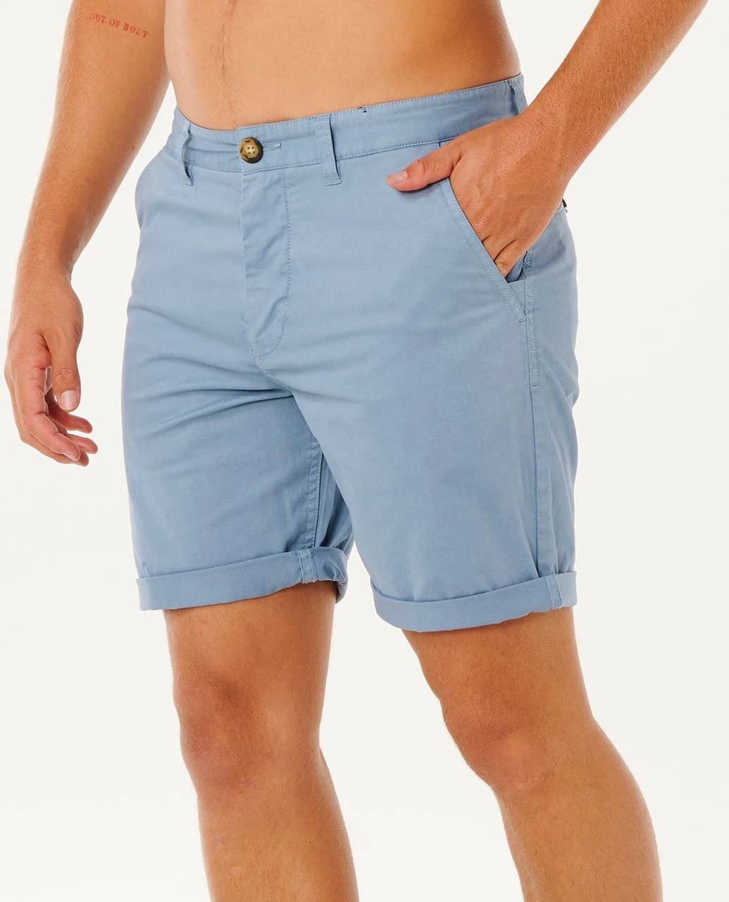 Мъжки Къси Панталони Rip Curl TWISTED WALKSHORT FADED DENIM