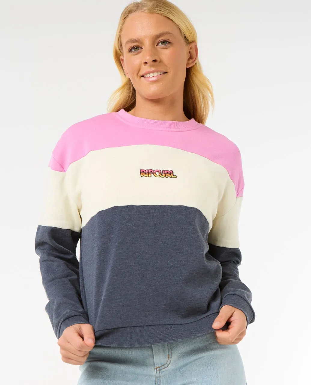 Дамска Блуза Rip Curl LAS DALIAS COLOURBLOCK CREW NAVY