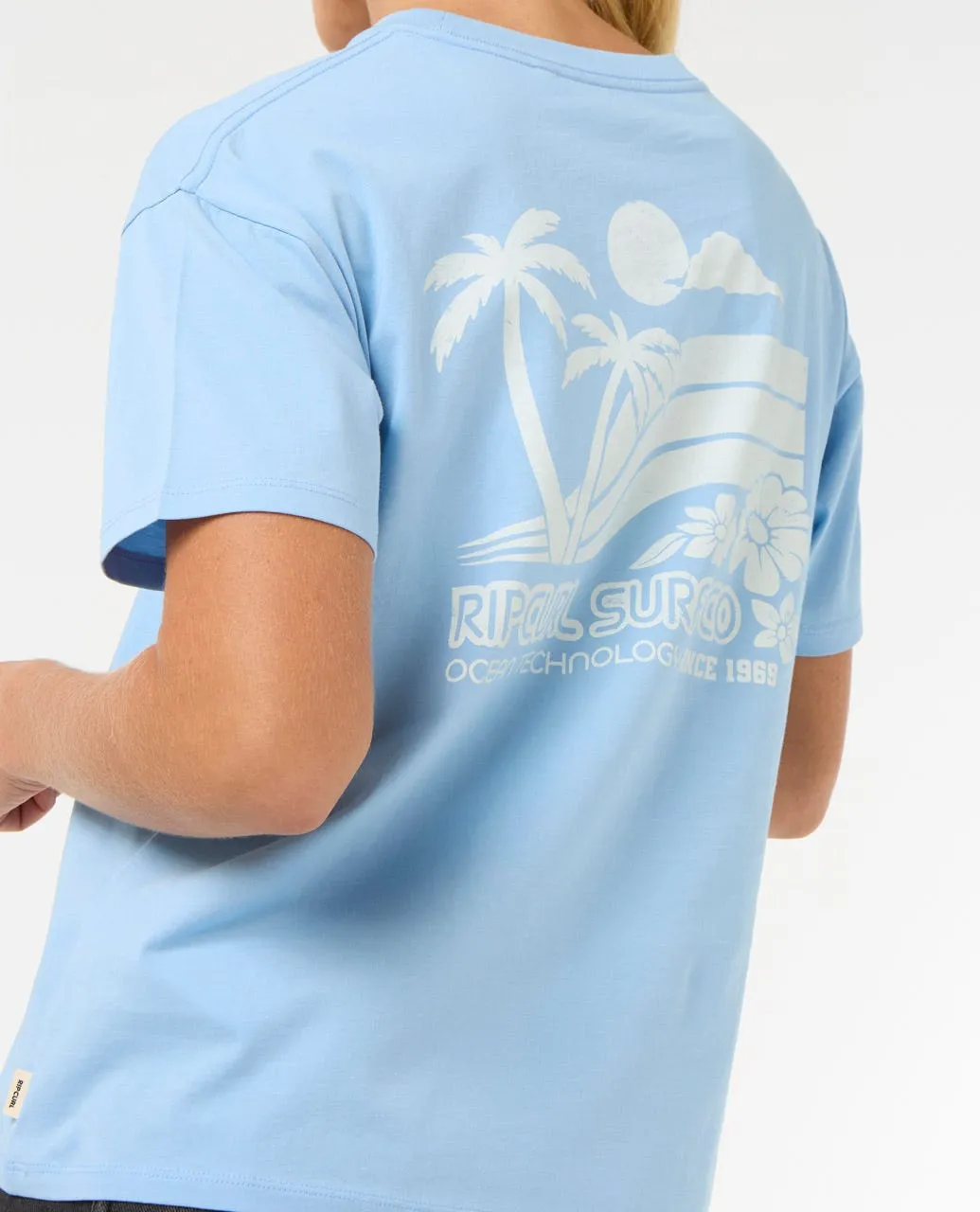 Дамска Тениска Rip Curl OCEAN TECH RELAXED TEE MID BLUE — снимка 4