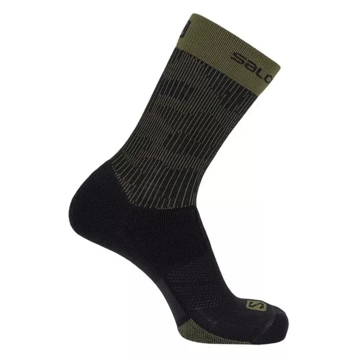 Туристически Чорапи Salomon X ULTRA MID DX+SX BLACK/OLIVE NIGHT
