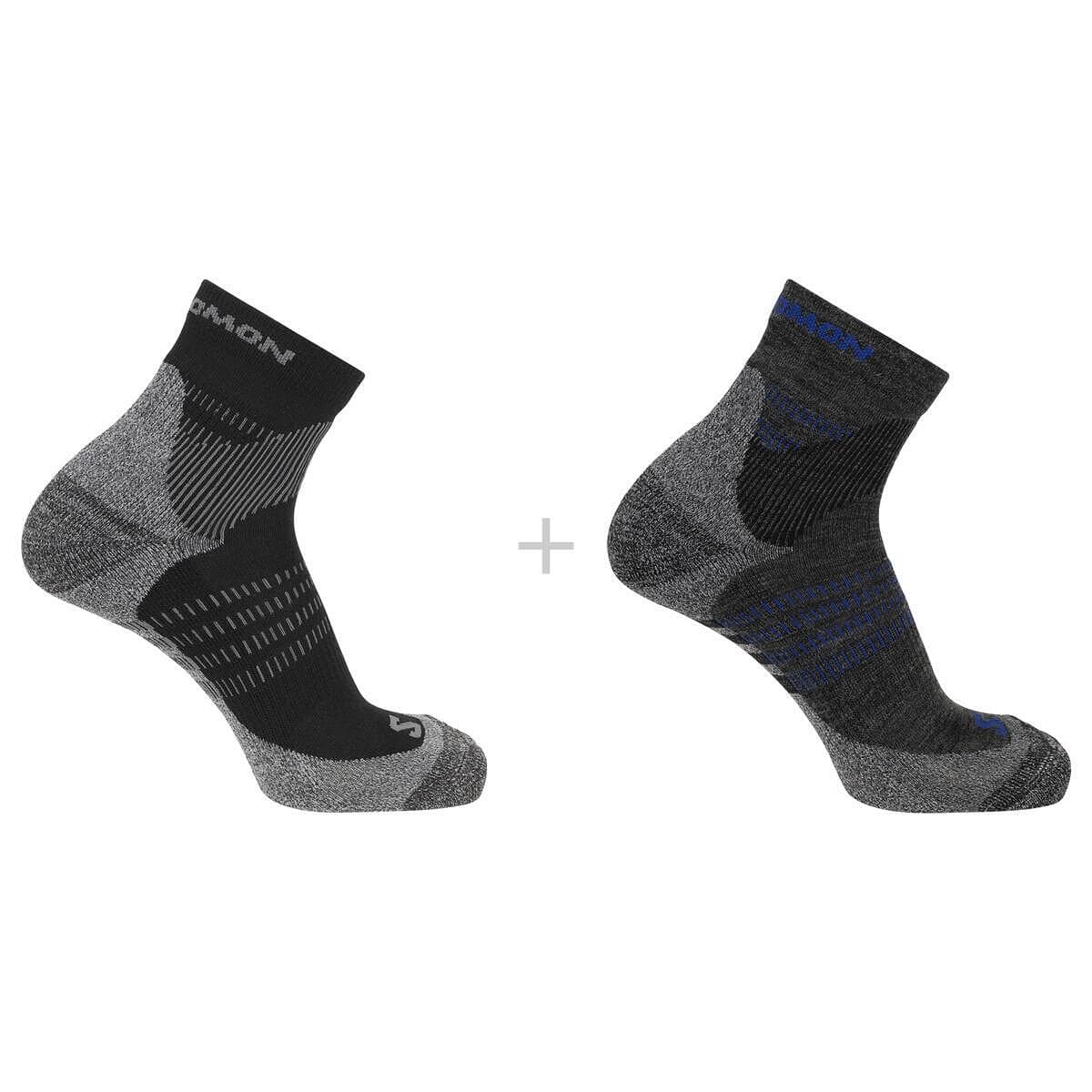 Туристически Чорапи Salomon X ULTRA ACCESS QUARTER 2 ANTHRACITE-BLACK