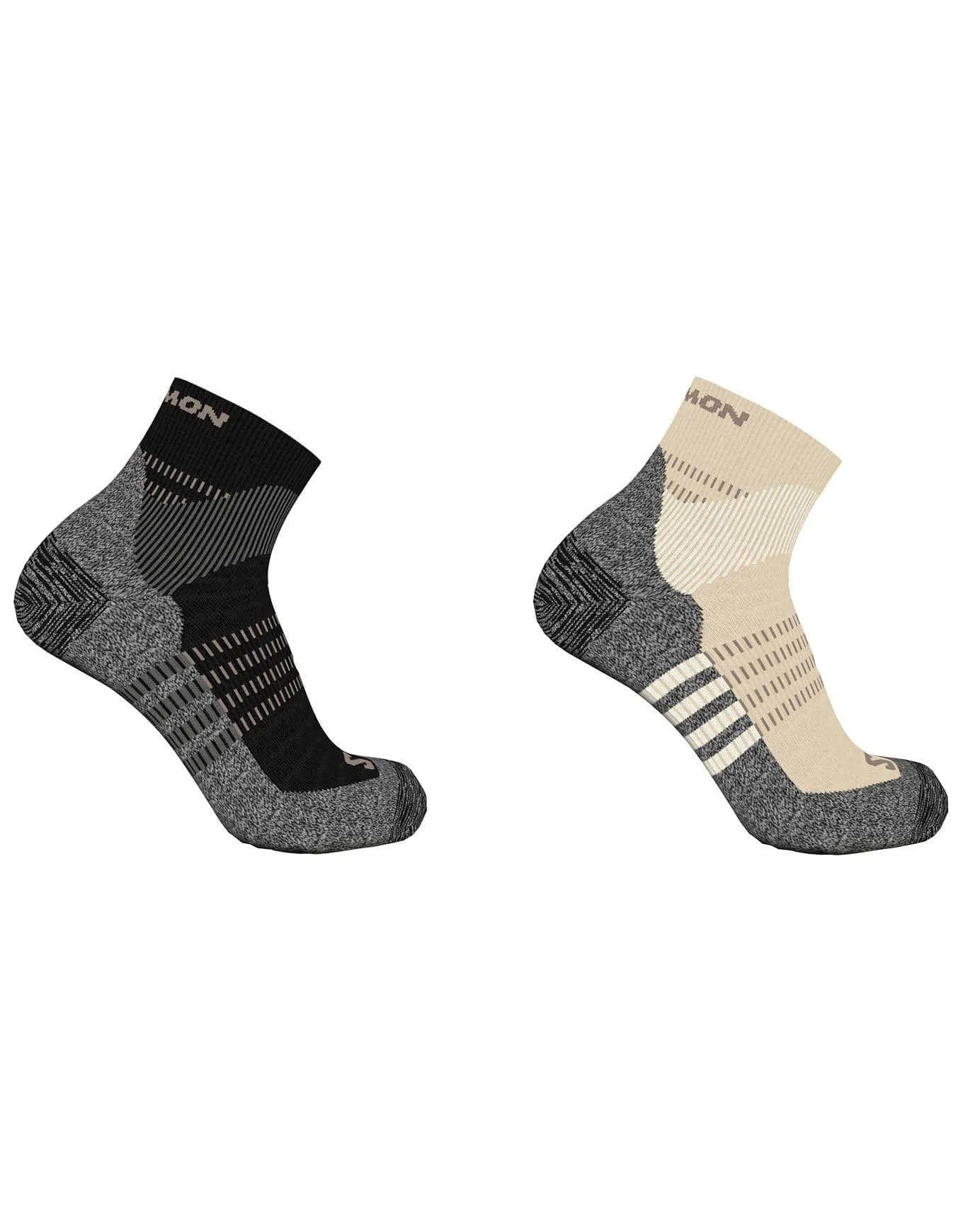Туристически Чорапи Salomon X ULTRA ACCESS QUARTER 2 R+L BLEACHED SAND-BLACK