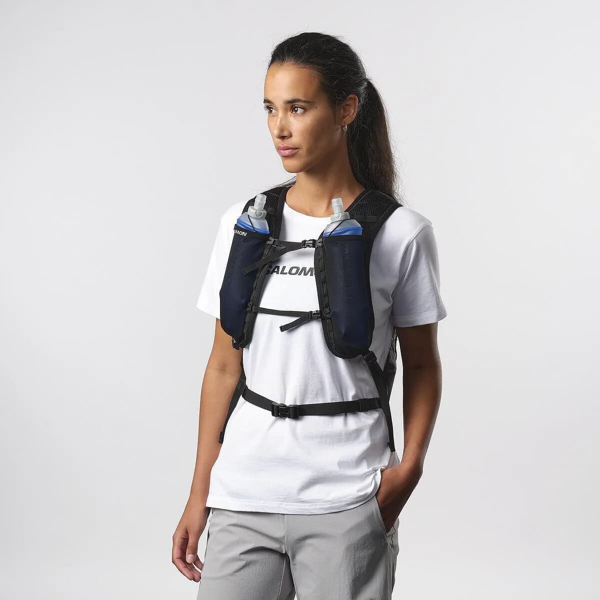 Раница за бягане Salomon CROSS 12 BLACK — снимка 6