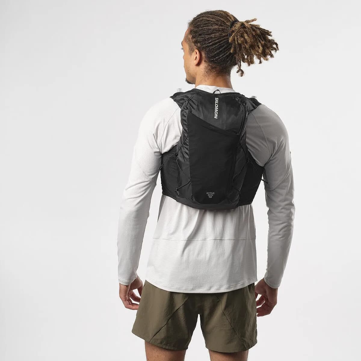 Раница за бягане Salomon ACT SKIN 12 NO FLASKS BLACK/METAL — view 4
