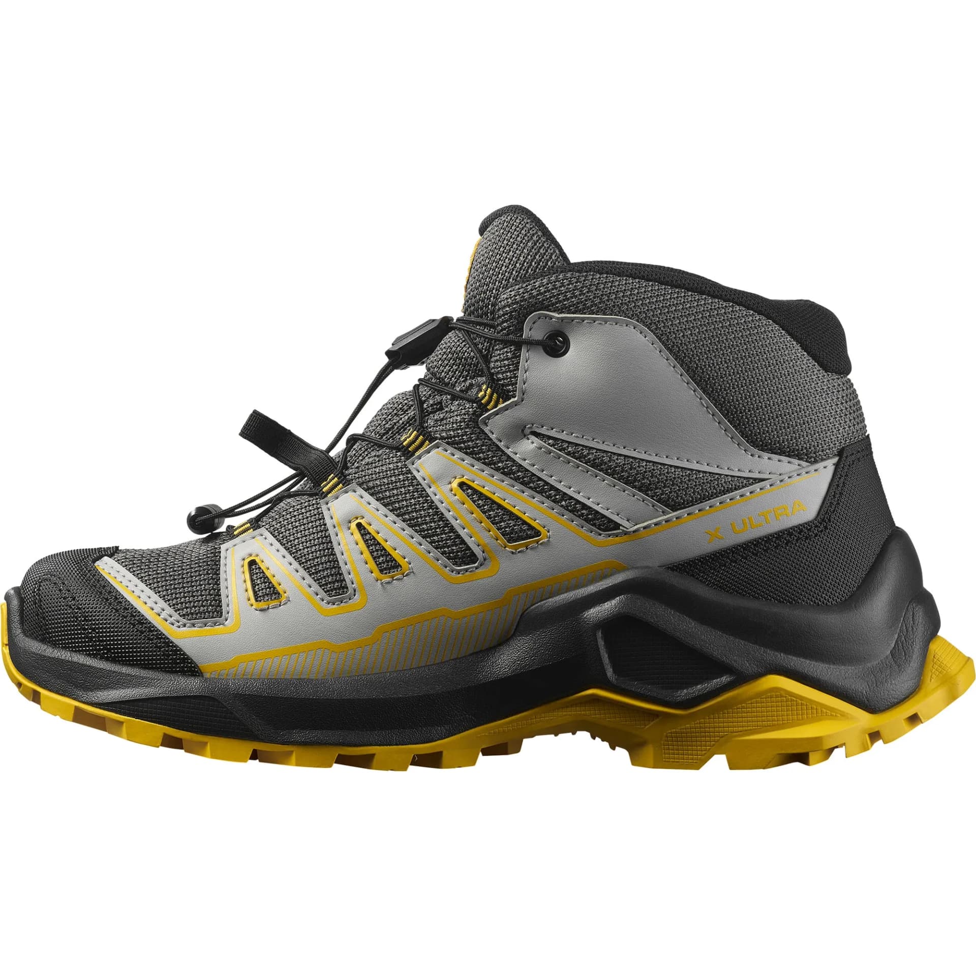 Детски Туристически Обувки Salomon X ULTRA MID GTX J Clrock/Black/Spi — снимка 4