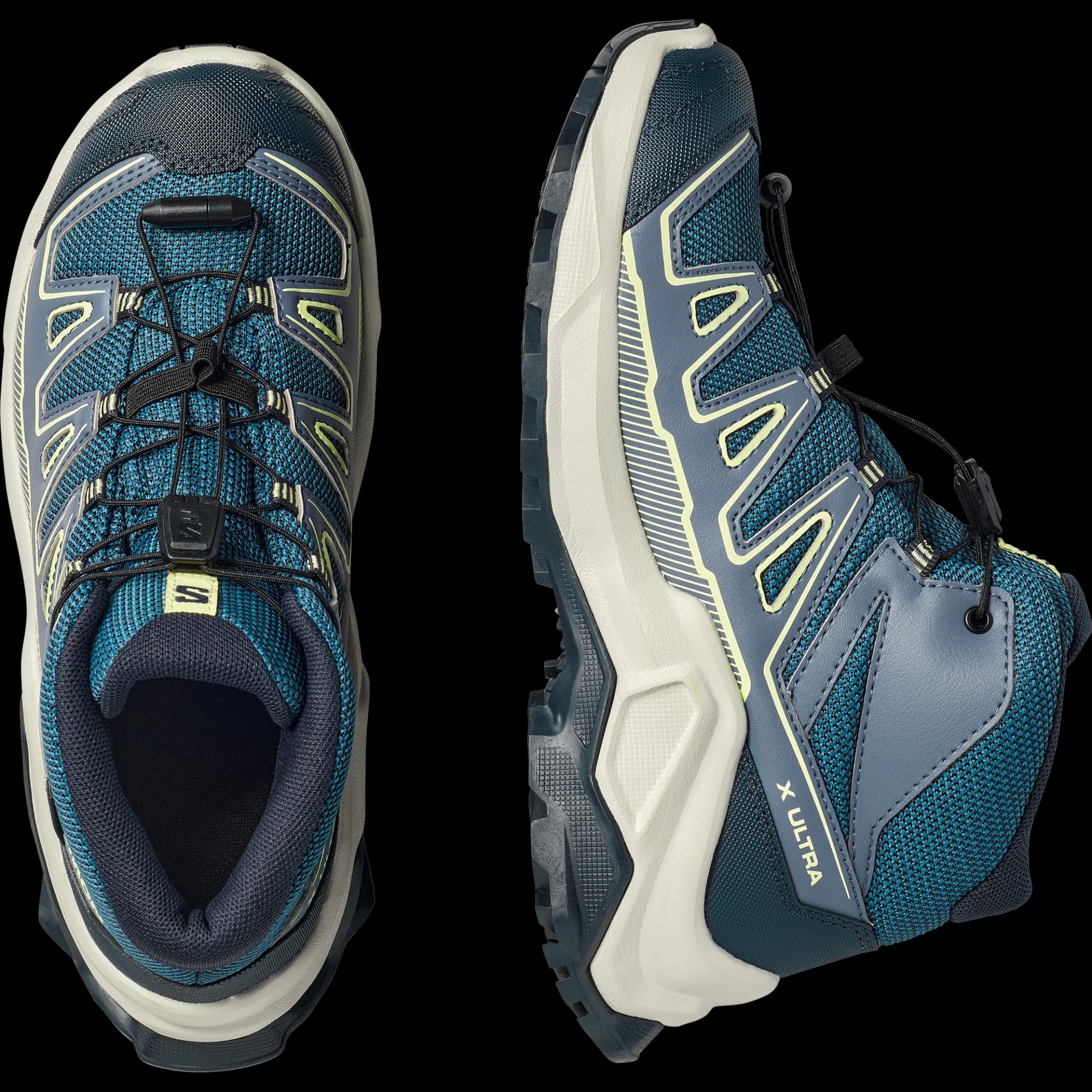 Детски Туристически Обувки Salomon X ULTRA MID GTX J Grisai/Spellb/Bu — снимка 4