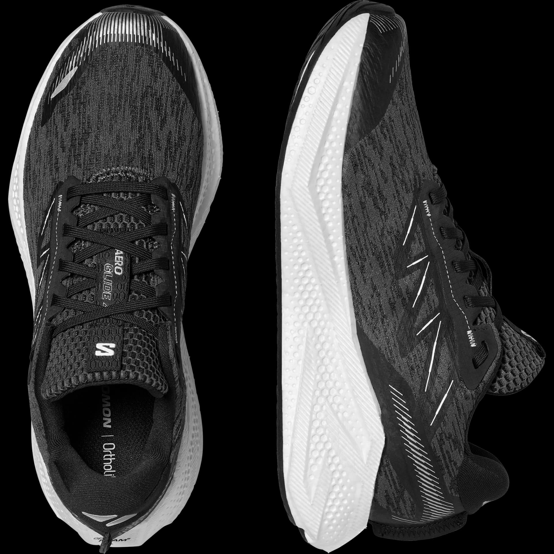 Мъжки Обувки За Бягане Salomon AERO GLIDE 4 Blk/Wht/Ftw Sil — снимка 3