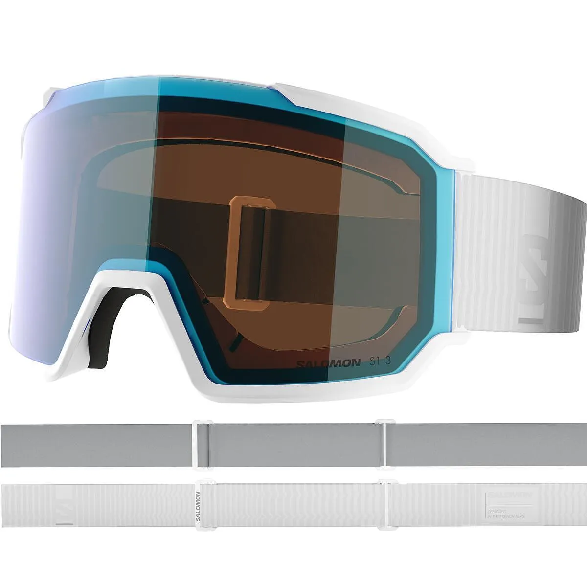 Унисекс Ски Сноуборд Маска Очила Salomon S/VIEW 3 PHOTO White/Blue