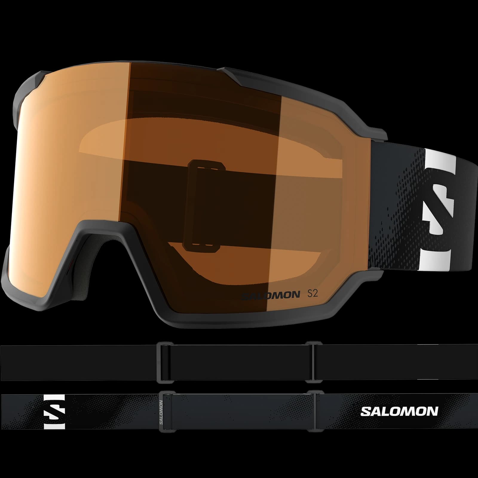 Унисекс Ски Сноуборд Маска Очила Salomon S/VIEW 3 ACCESS BLK/T.Orange