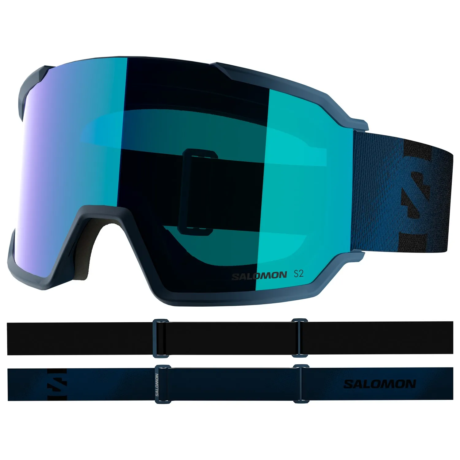 Унисекс Ски Сноуборд Маска Очила Salomon S/VIEW 3 Drs Bl/Mid Bl