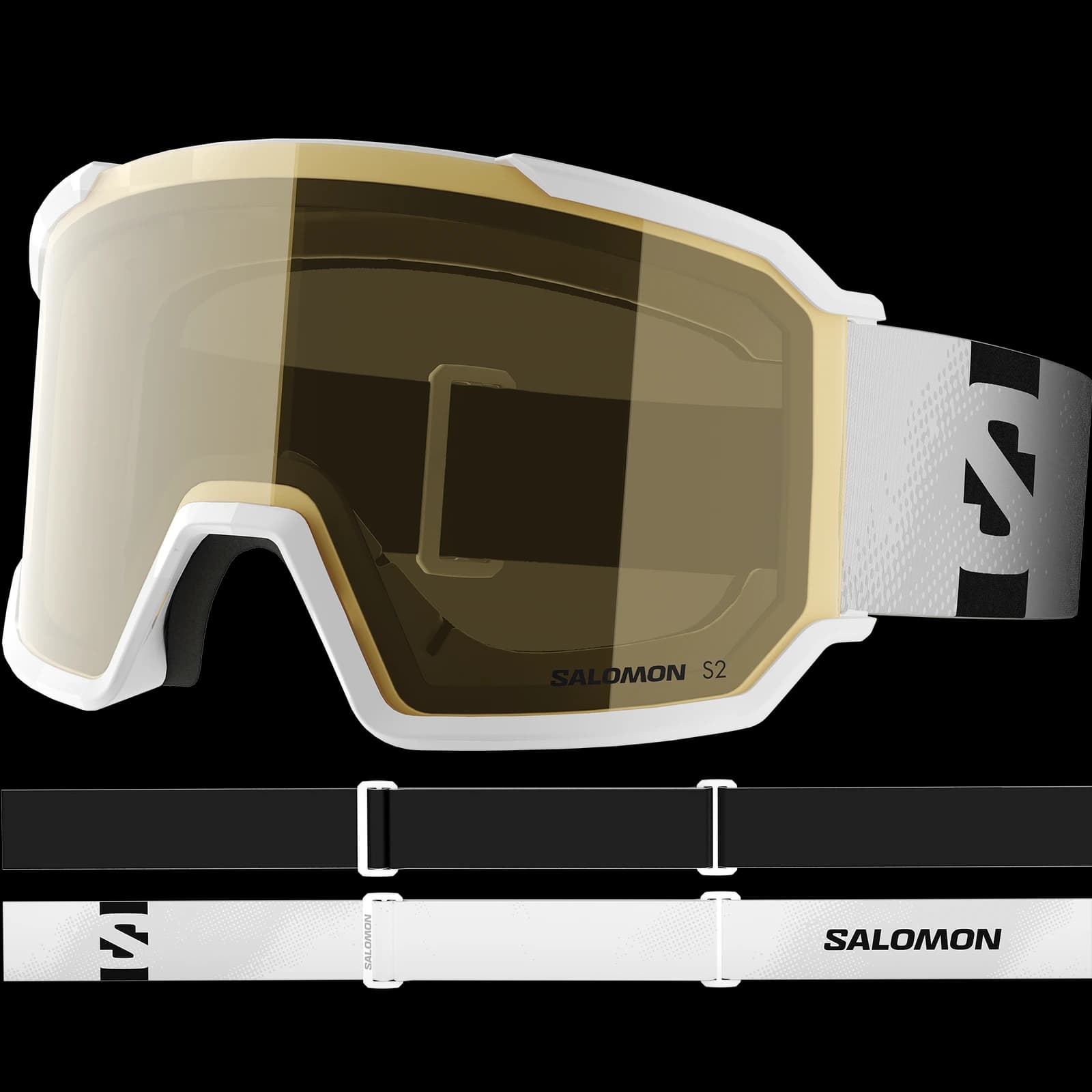 Унисекс Ски Сноуборд Маска Очила Salomon S/VIEW 3 ACCESS WH/Gold