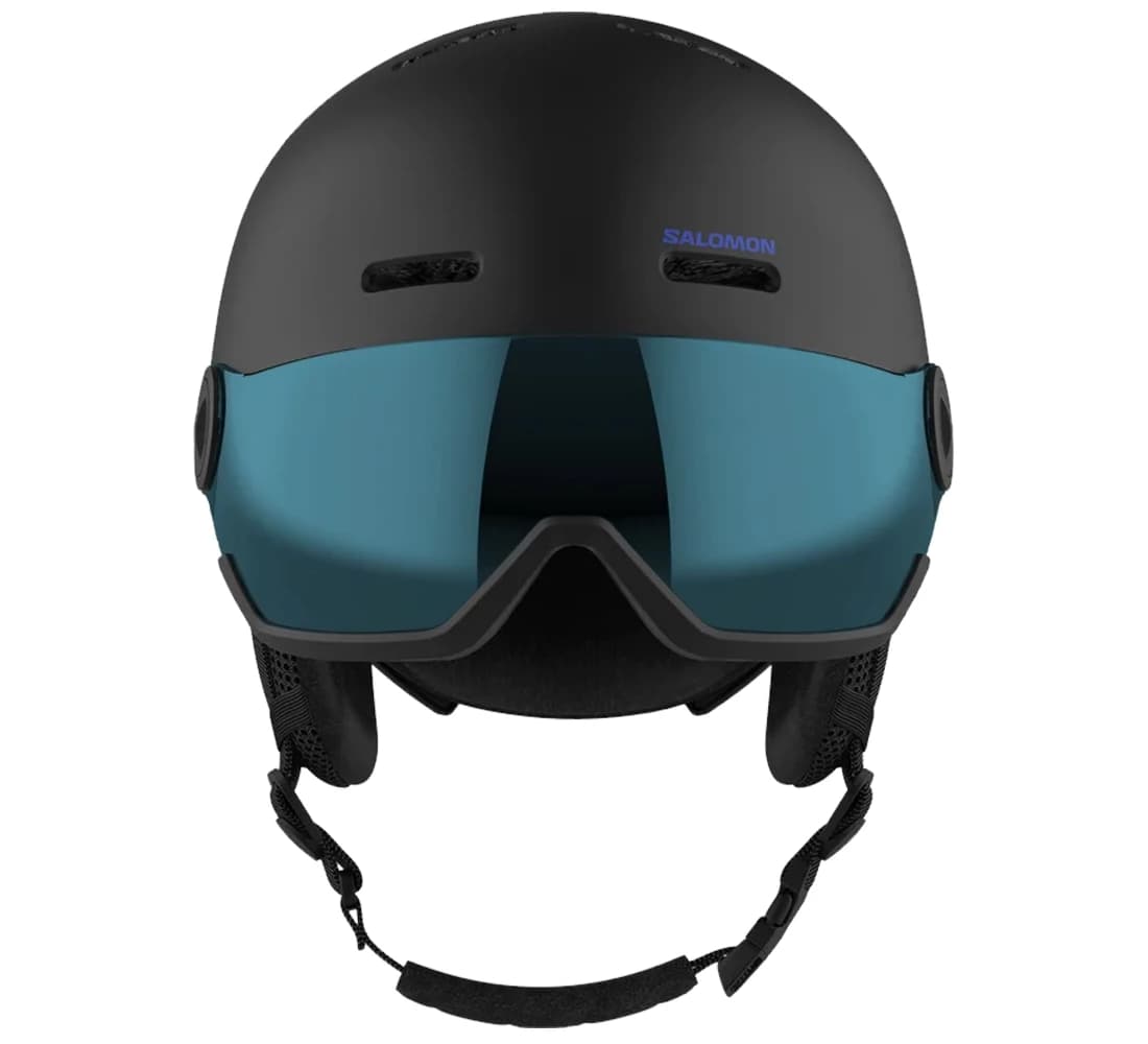 Детска Ски Сноуборд Каска с Визьор Salomon ORKA VISOR Blk/Un FLS BLUE — снимка 3