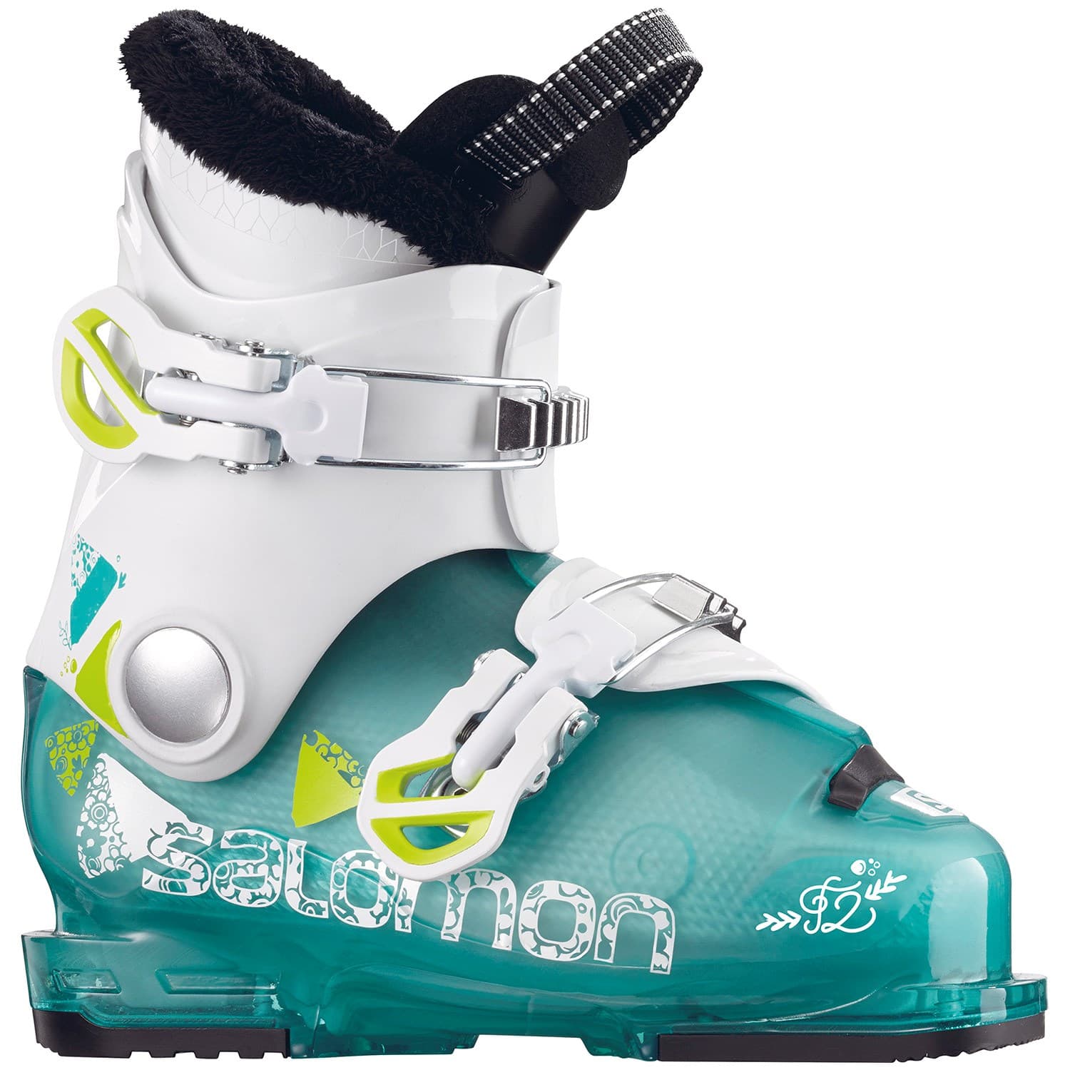 Детски Ски обувки Salomon T2 RT Girly Green Tra/Wh/Acid