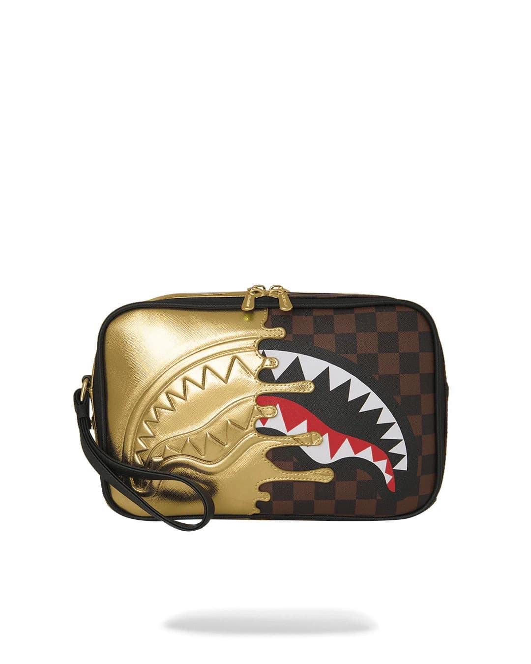 Чанта SPRAYGROUND SHARKS IN PARIS GOLD DRIP TOILETRY BRICK