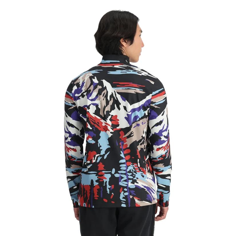 Мъжка блуза с цип Spyder M PODIUM 1/2 ZIP PAINT BY NUMBERS PURPLE FLASH — снимка 3