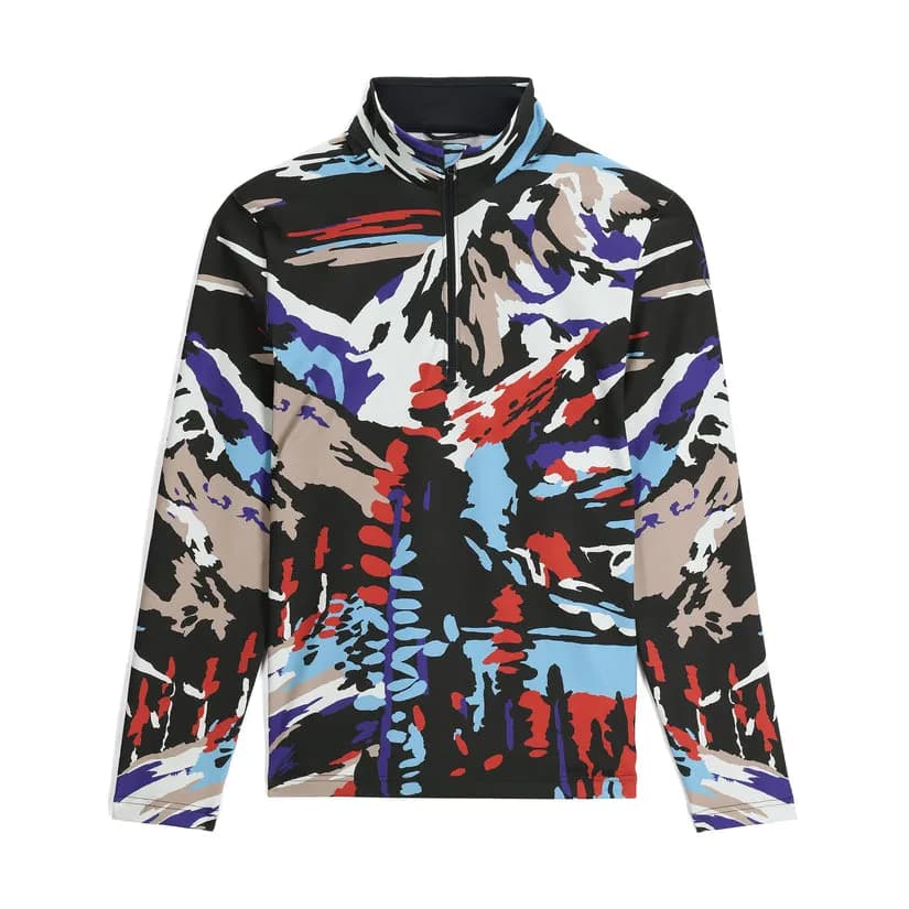 Мъжка блуза с цип Spyder M PODIUM 1/2 ZIP PAINT BY NUMBERS PURPLE FLASH