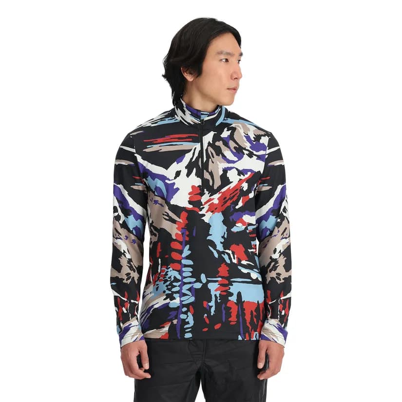 Мъжка блуза с цип Spyder M PODIUM 1/2 ZIP PAINT BY NUMBERS PURPLE FLASH — снимка 2