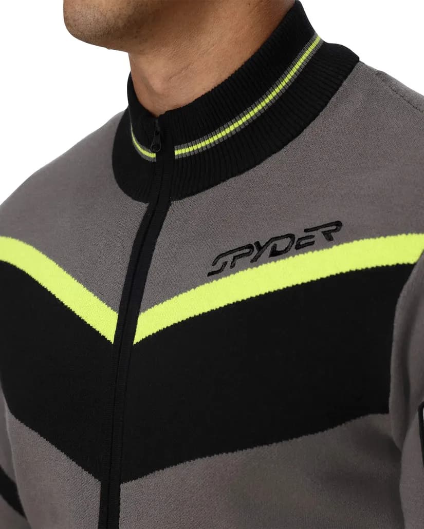 Мъжки Пуловер С Цип Spyder GARMISCH LIME — снимка 4