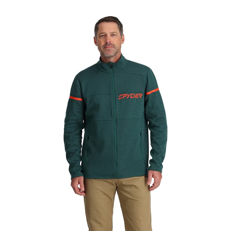 Мъжка блуза с цял цип Spyder M SPEED FLEECE JACKET CYPRESS GREEN