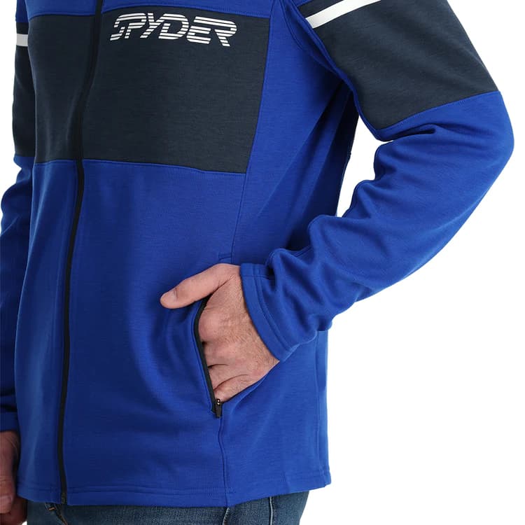 Мъжка блуза с цял цип Spyder M SPEED FLEECE JACKET ELECTRIC BLUE — снимка 5