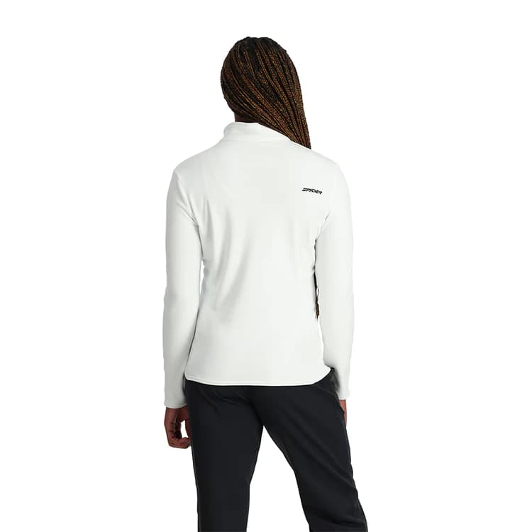 Дамска блуза с цип Spyder W SHIMMER BUG 1/2 ZIP WHITE — снимка 2