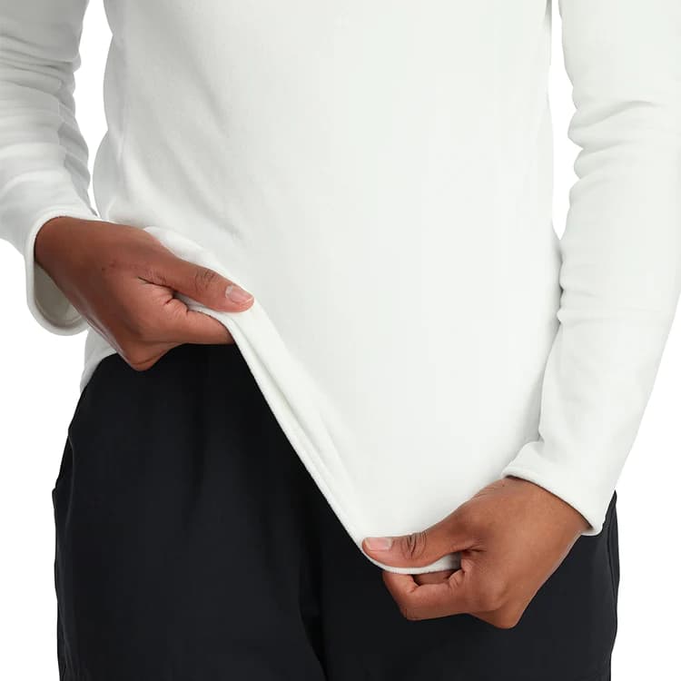 Дамска блуза с цип Spyder W SHIMMER BUG 1/2 ZIP WHITE — снимка 5