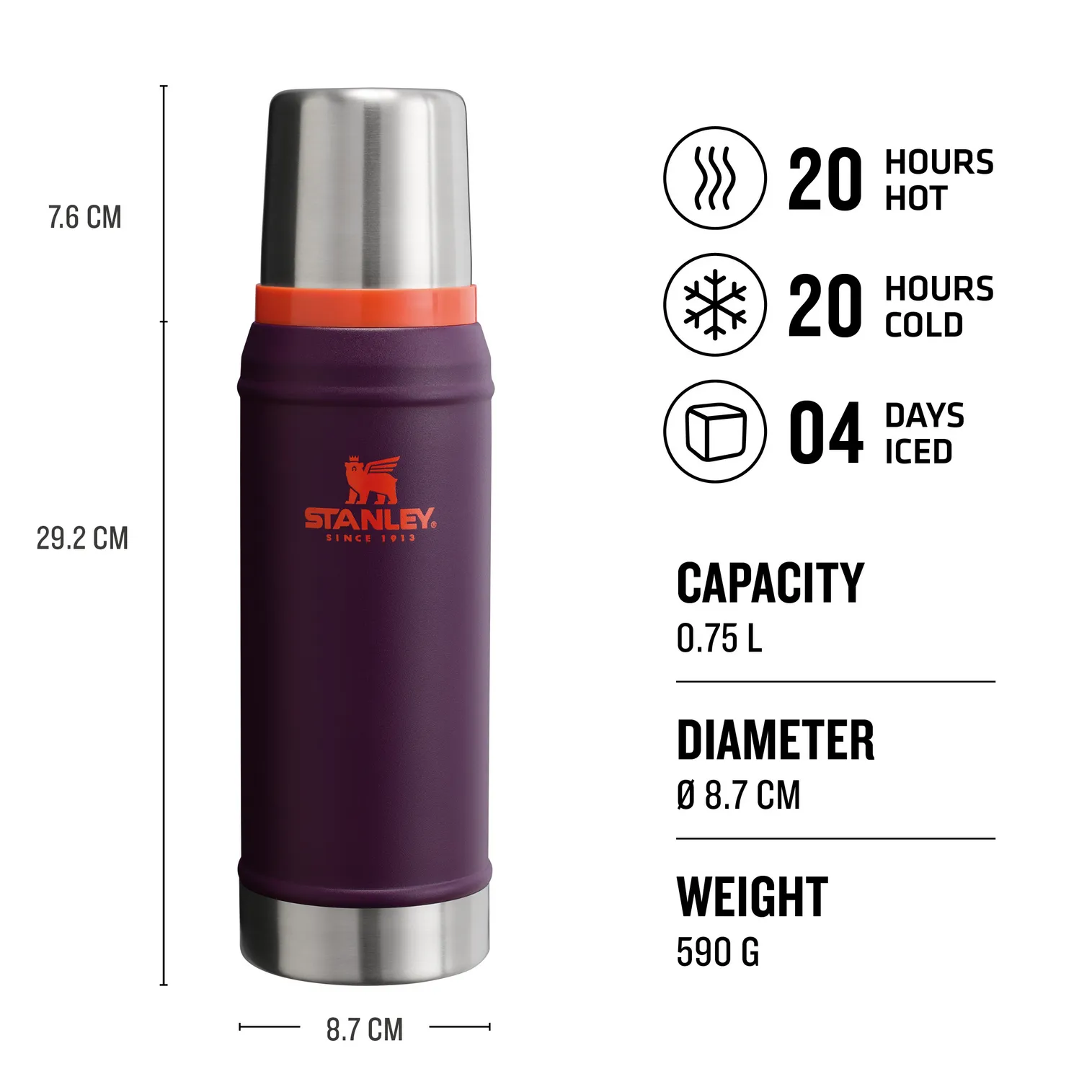 Термос STANLEY The Legendary Classic Bottle .75L / 25oz Plum — view 3