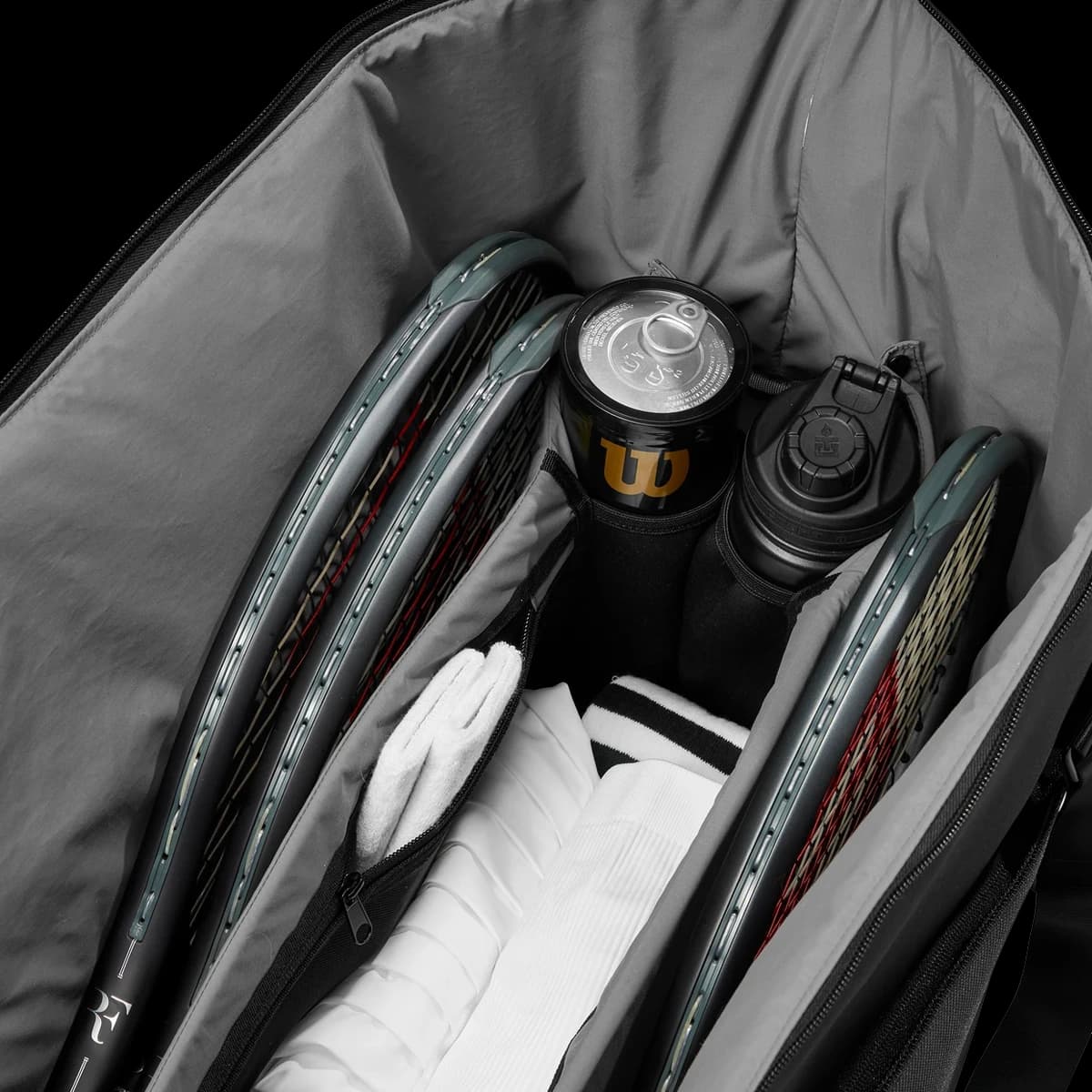 Сак За Тенис Wilson Federer Practice Duffel Blk 6pk — view 3
