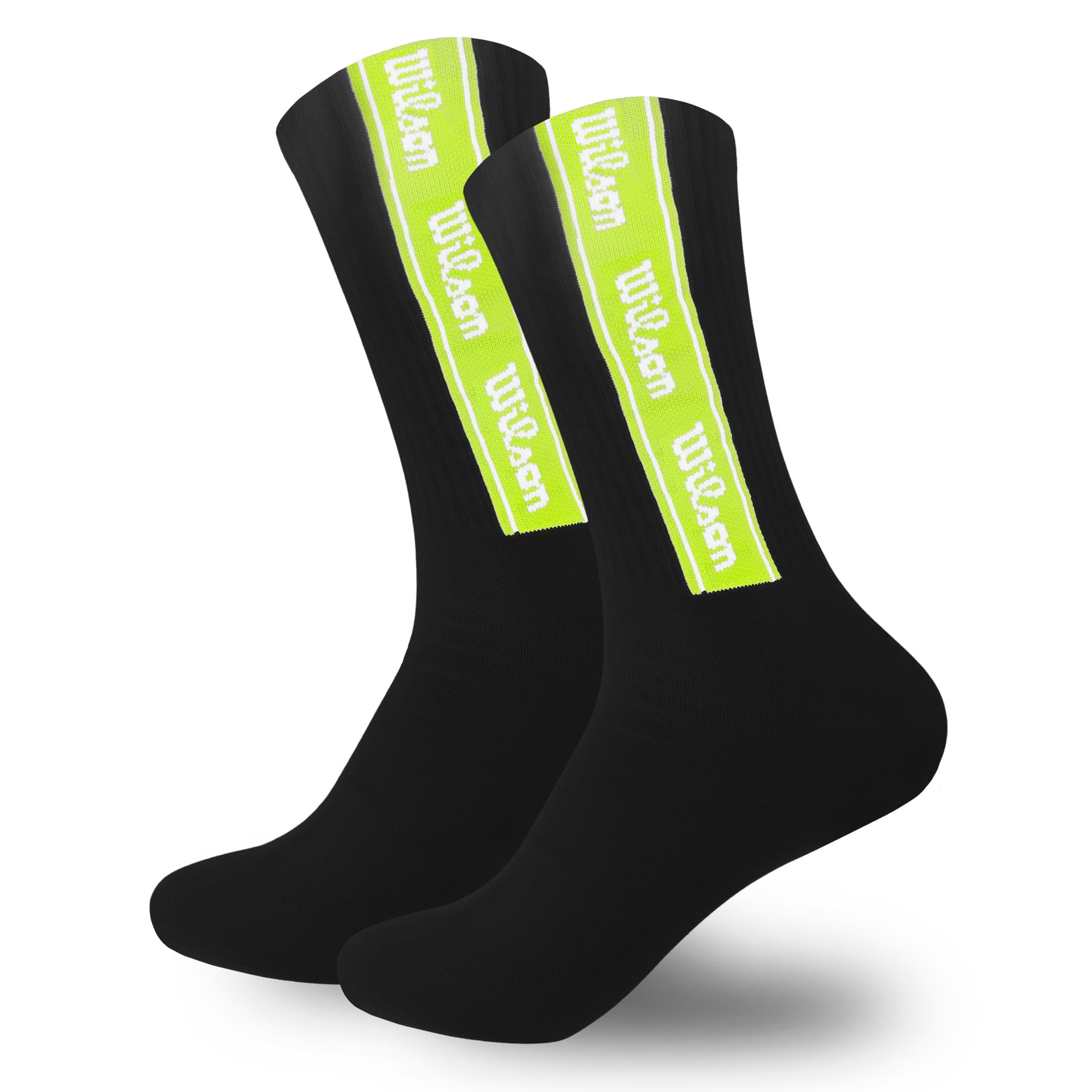 Чорапи WILSON 3PP WILSON CREW NO TERRY VERTICAL LOGOS Black — снимка 2