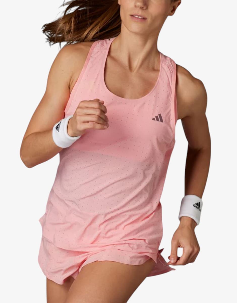 ADIDAS Adizero Running Tank Top Pink — снимка 3