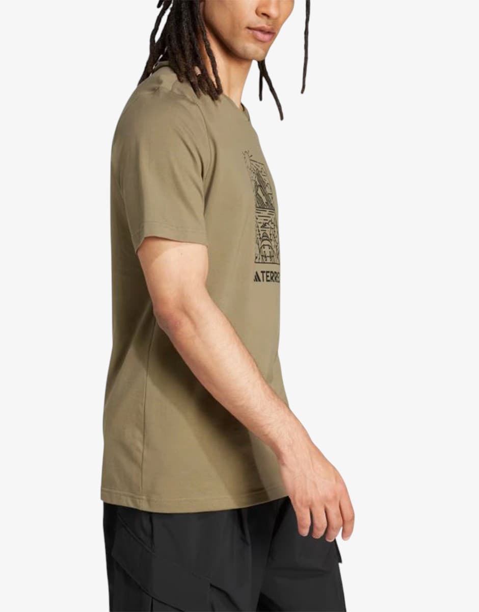 ADIDAS Terrex Graphic Tee Green — снимка 3