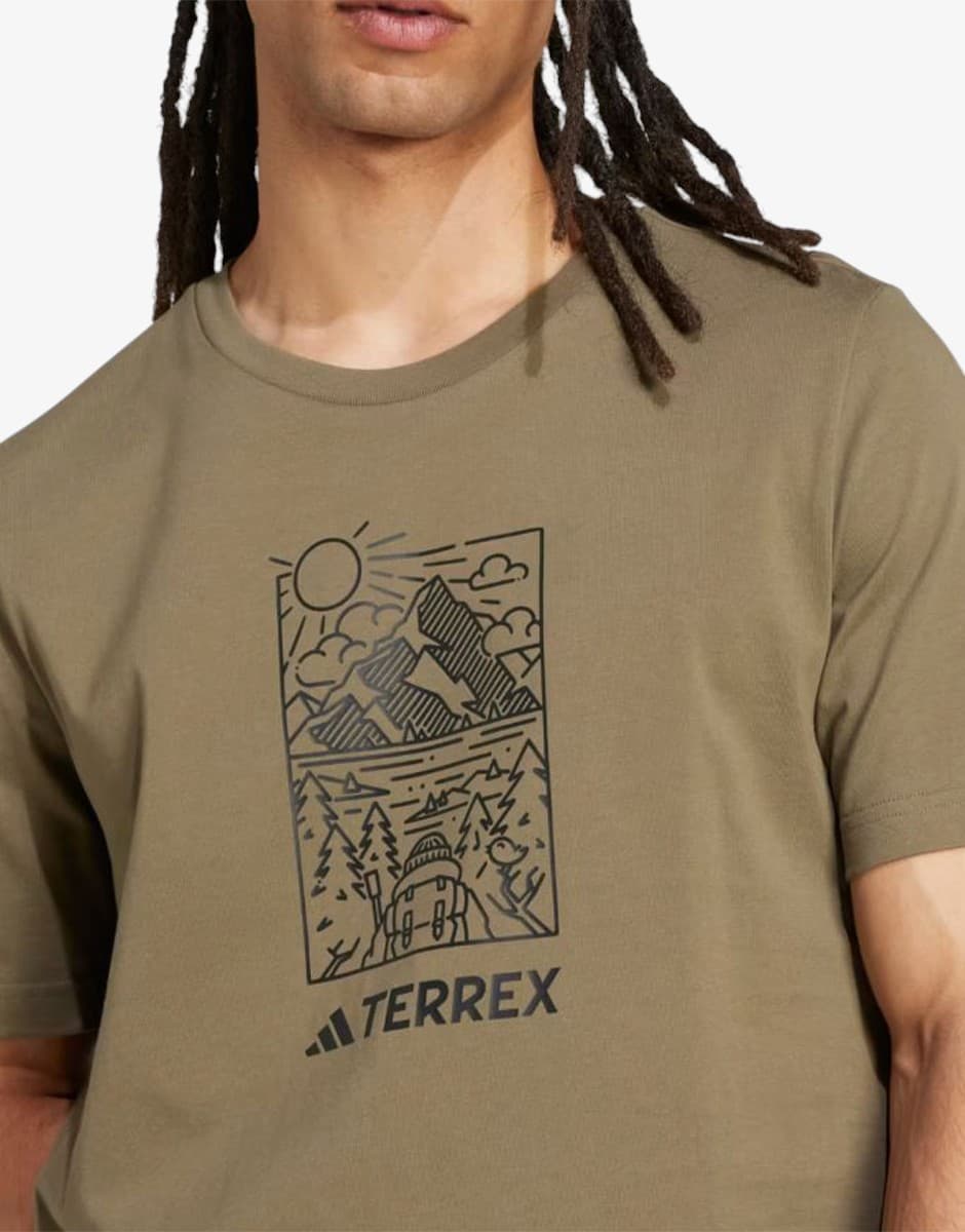 ADIDAS Terrex Graphic Tee Green — снимка 4